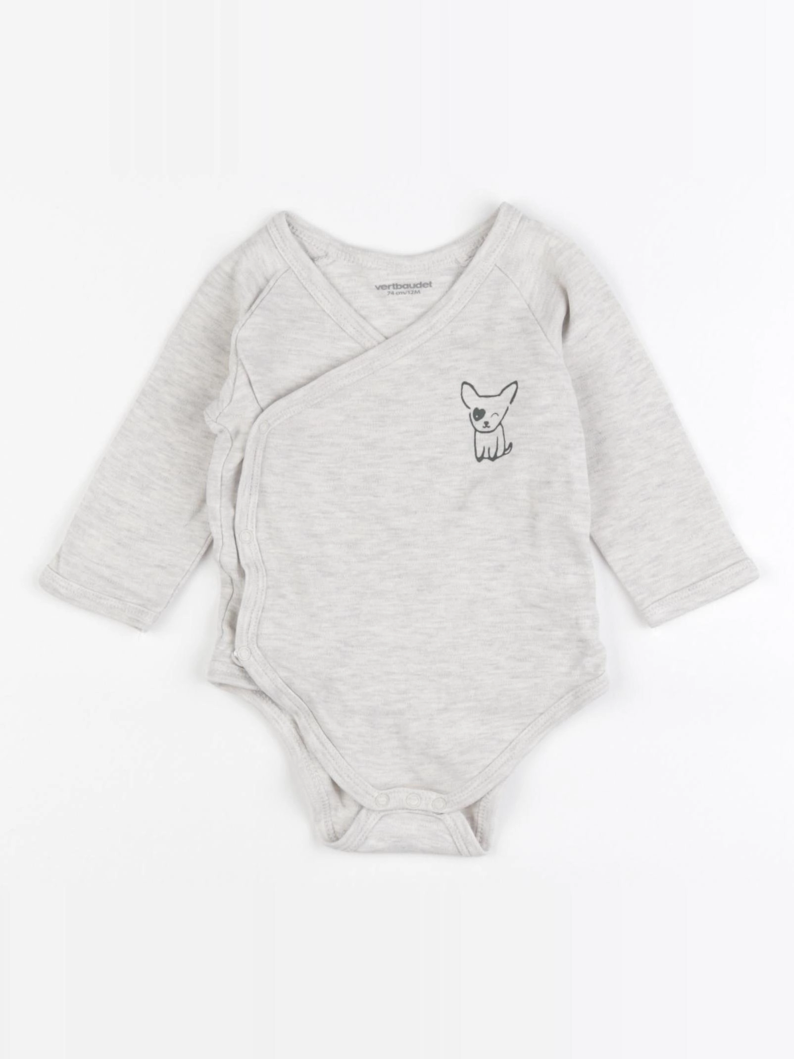 Vertbaudet - body beige - 12 mois