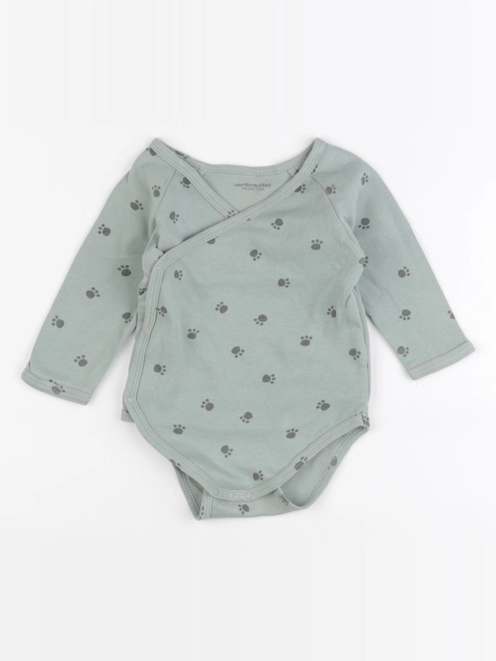 Vertbaudet - body vert - 12 mois