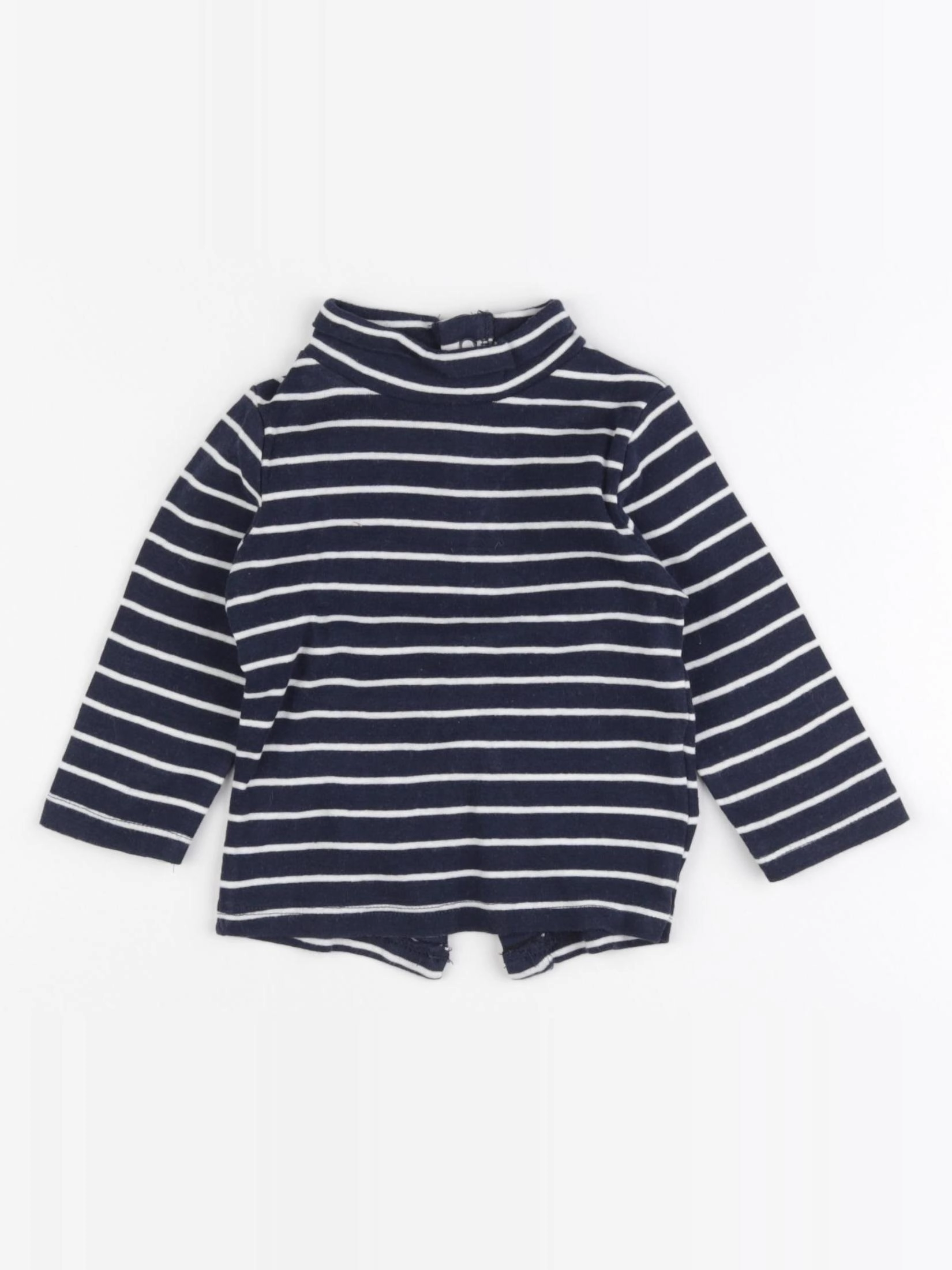 Vertbaudet - sous-pull bleu - 9 mois