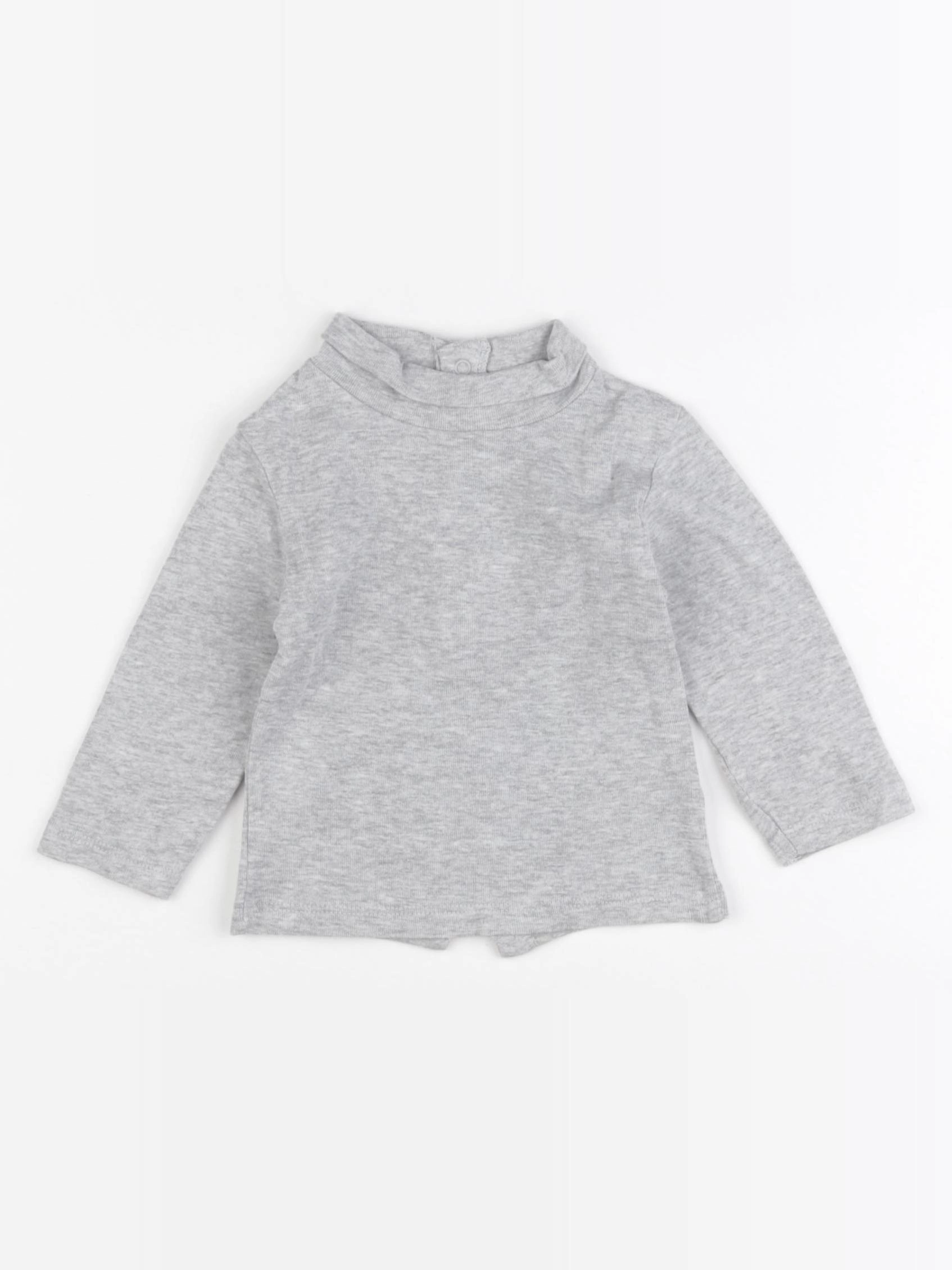 Vertbaudet - sous-pull gris - 9 mois