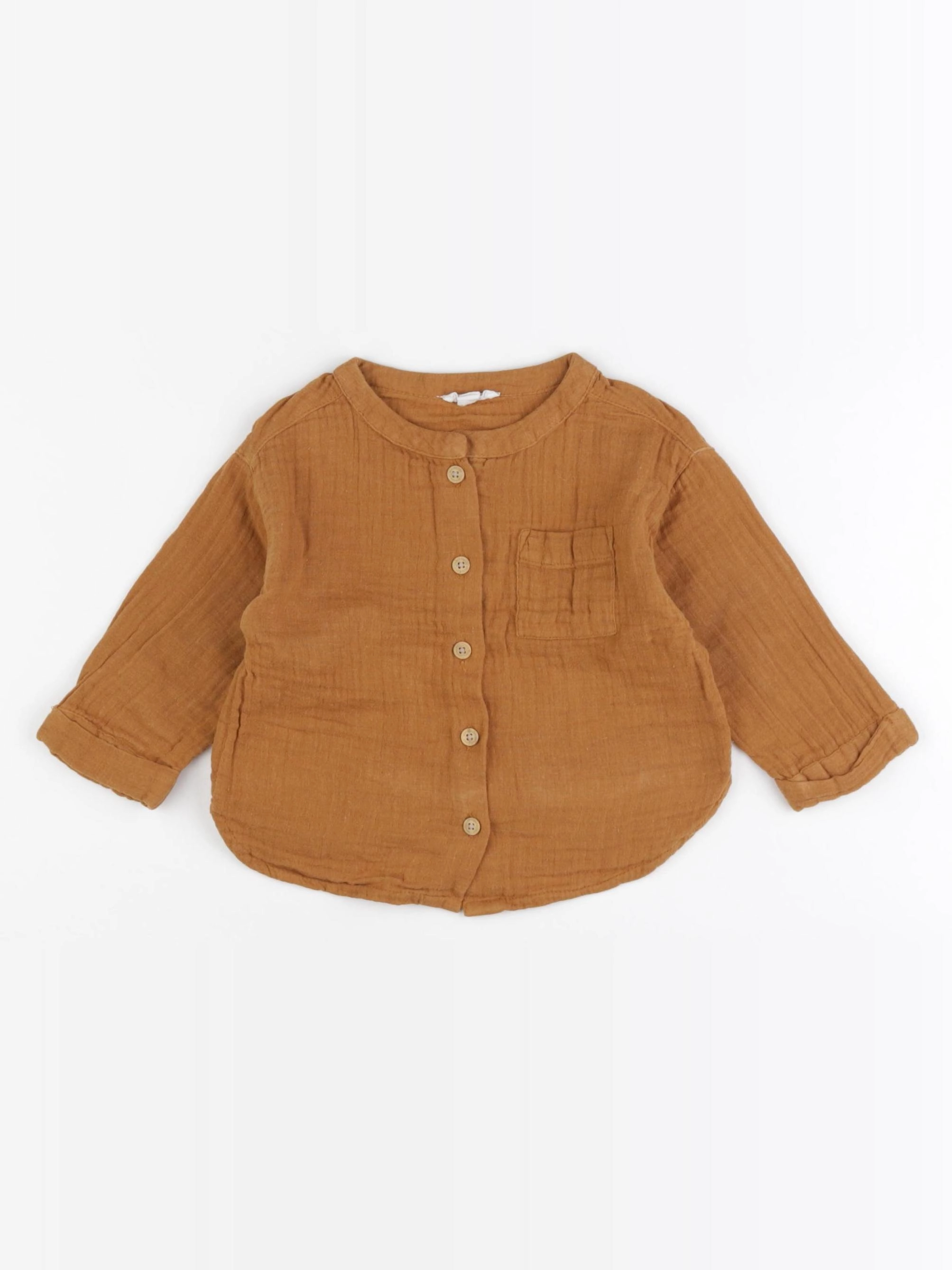 Vertbaudet - chemise marron - 18 mois