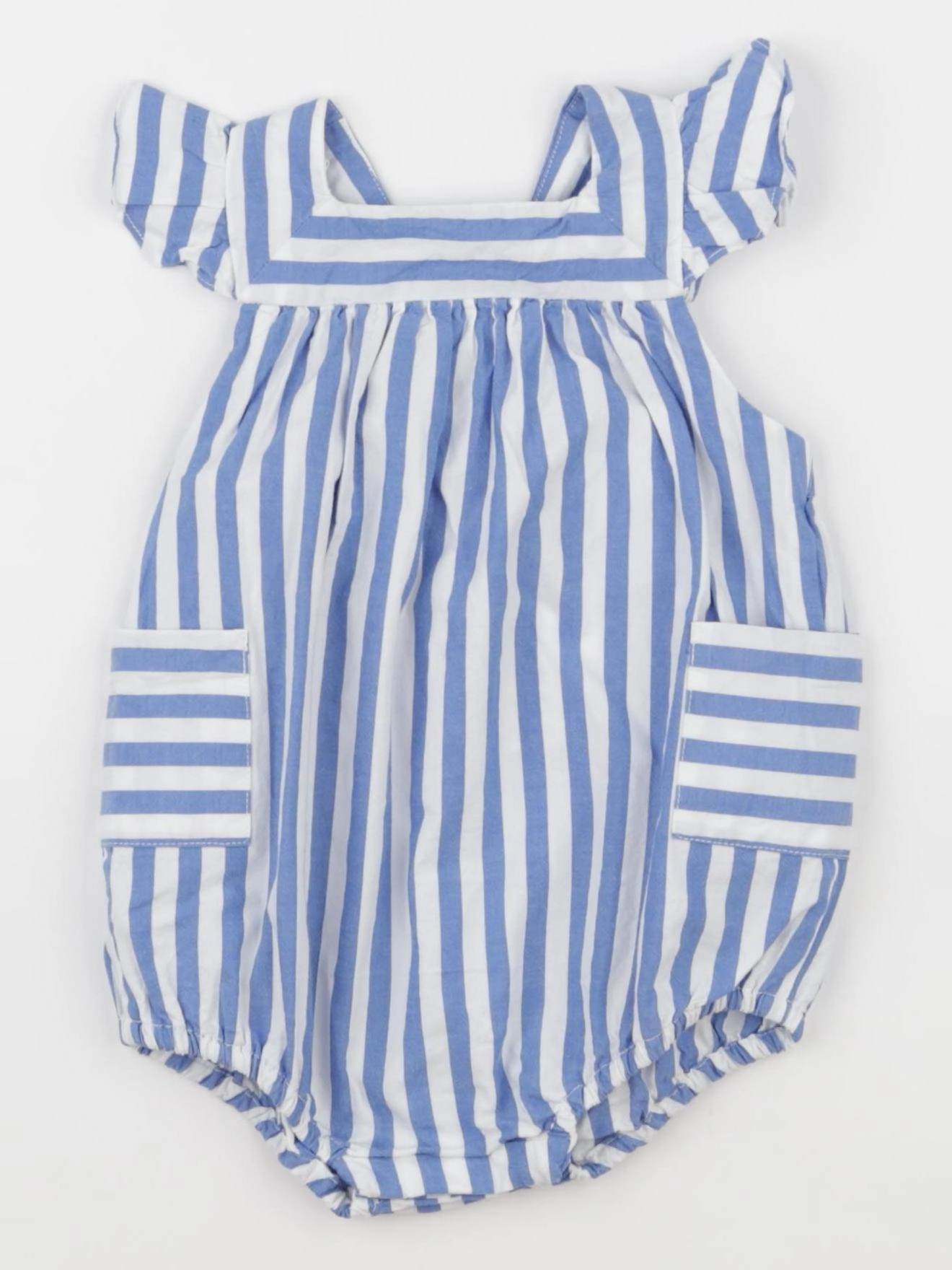 Jacadi - combinaison blanc, bleu - 12 mois