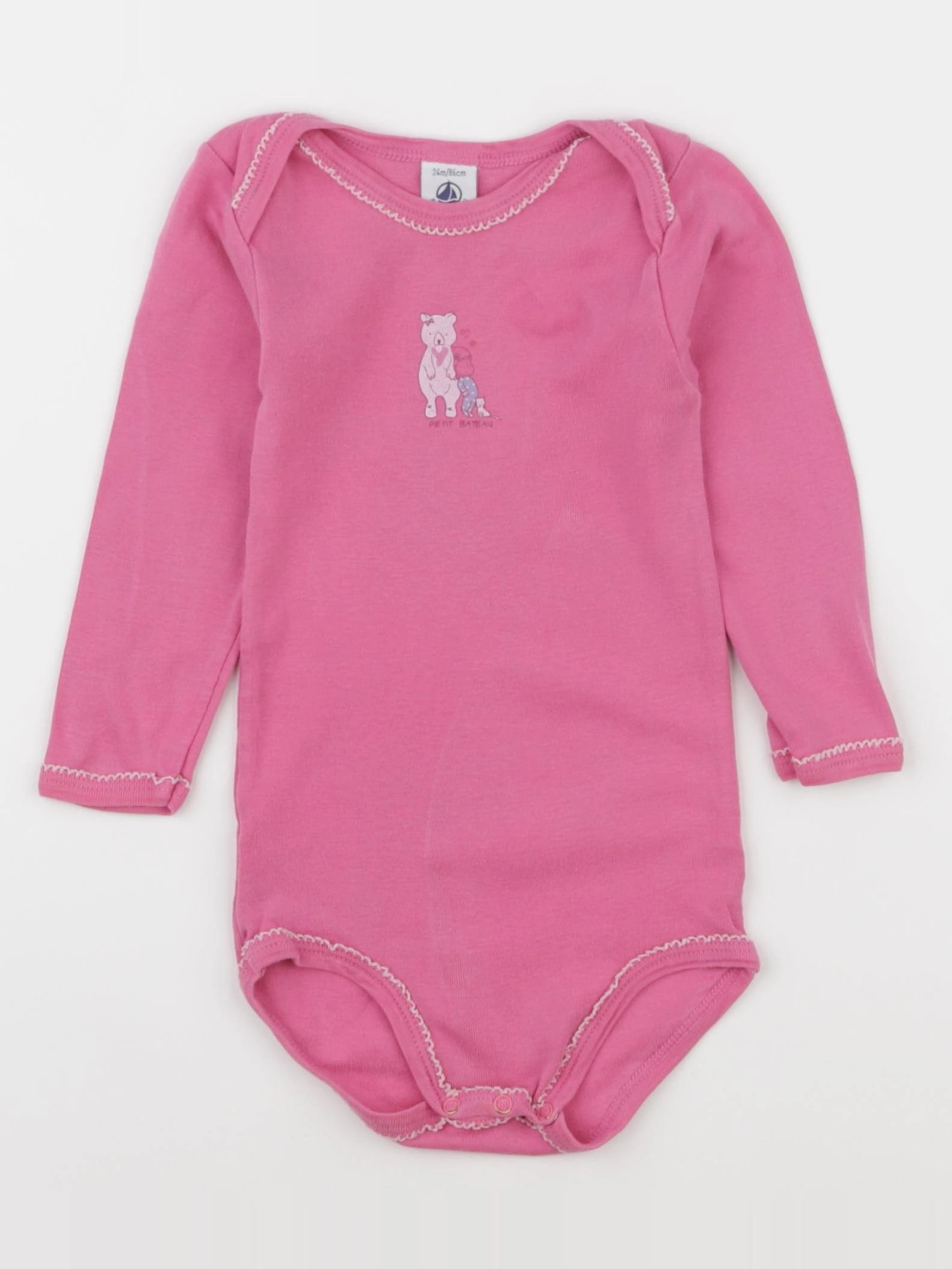 Petit Bateau - body rose - 24 mois