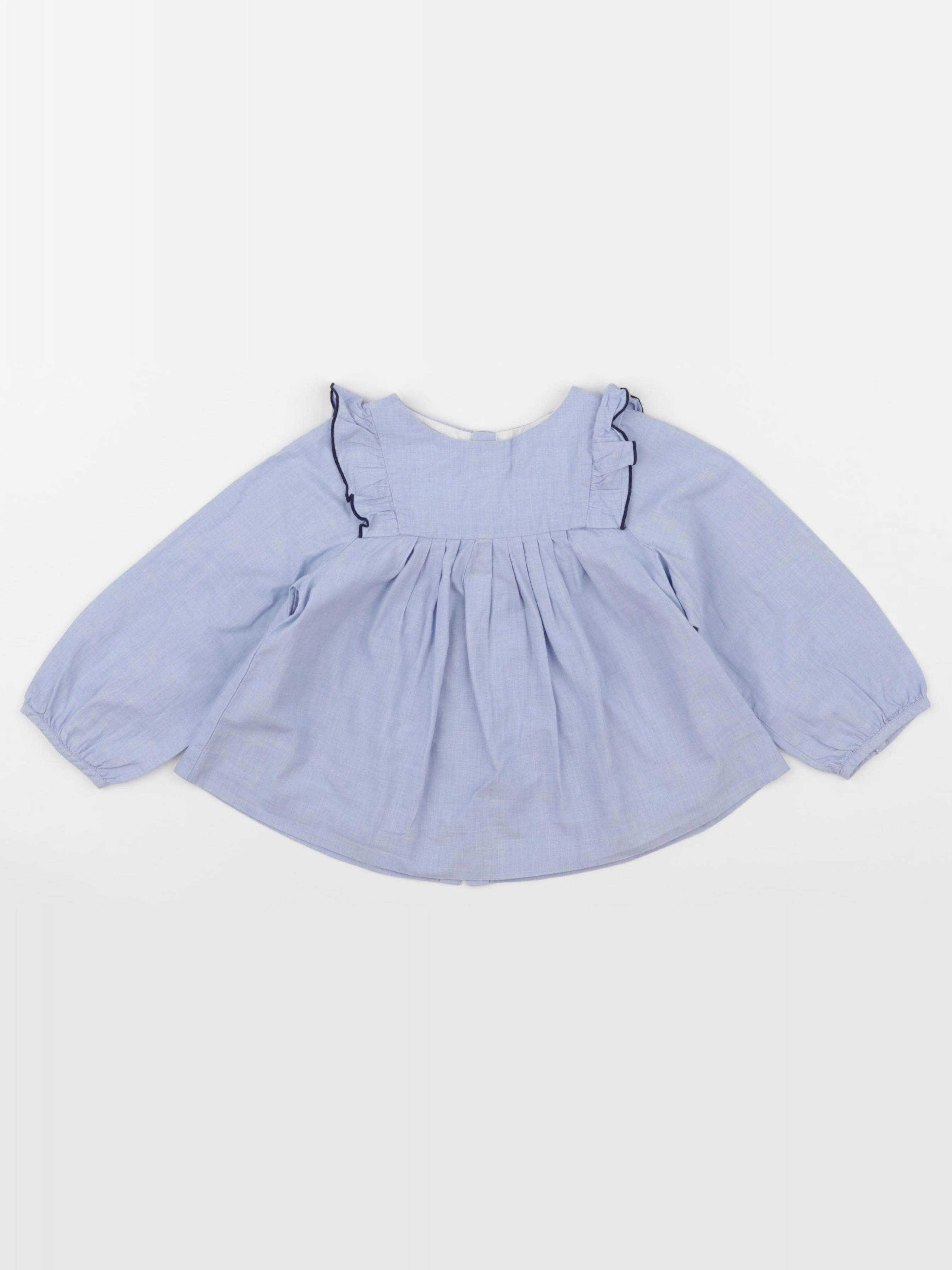 Jacadi - blouse bleu - 24 mois