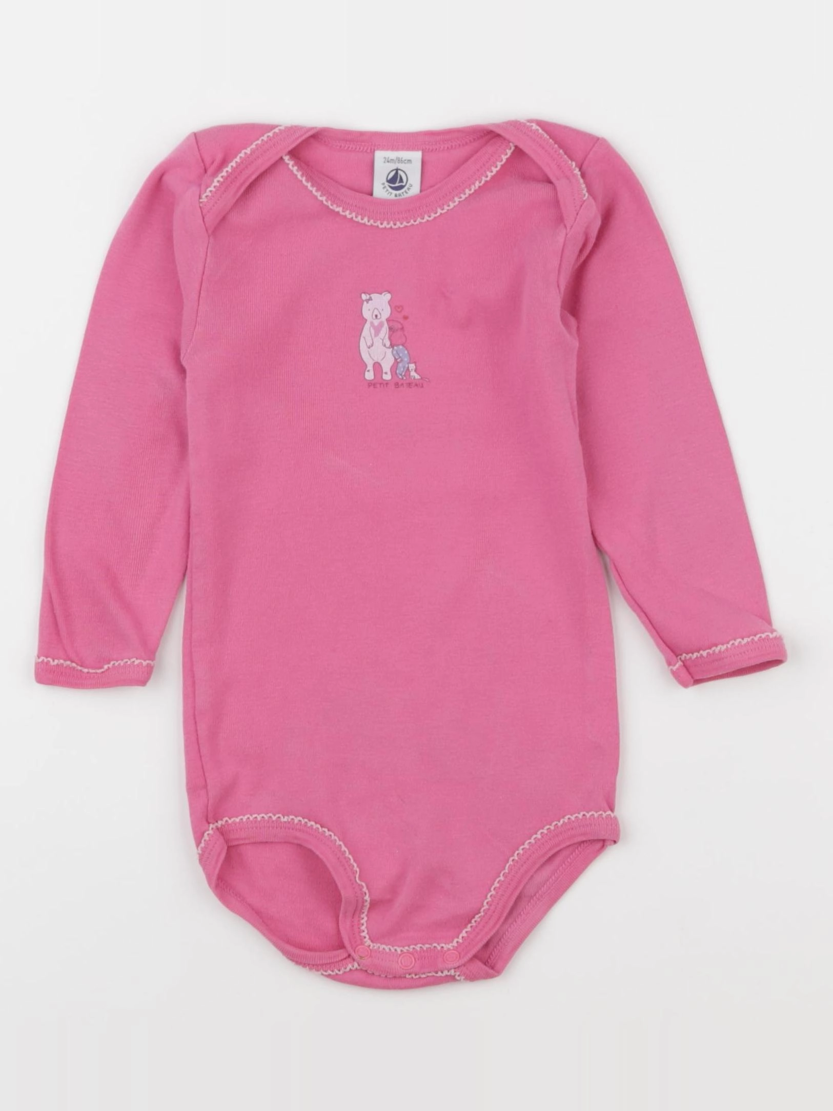 Petit Bateau - body rose - 24 mois