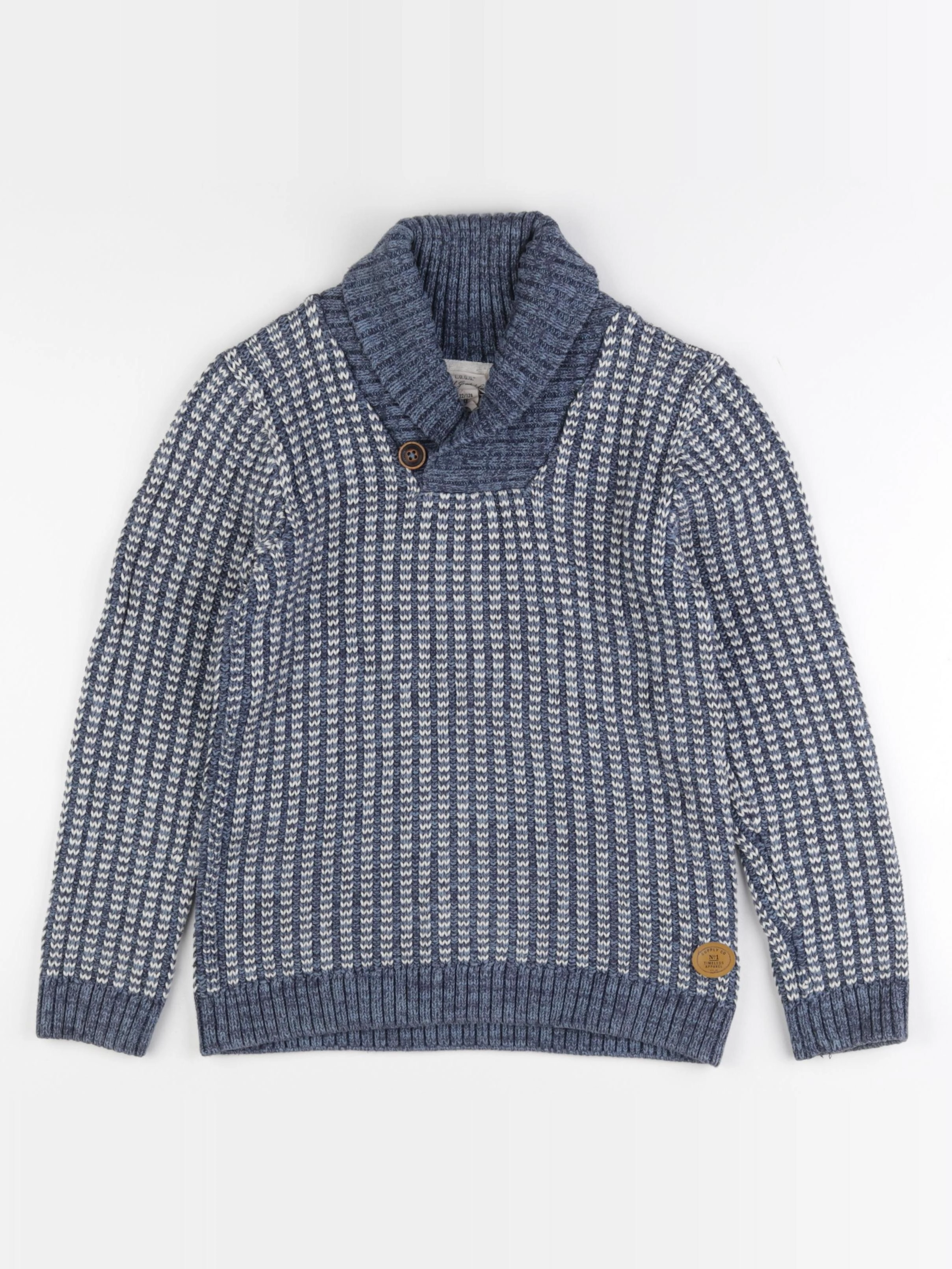 H&M - pull bleu - 6/8 ans