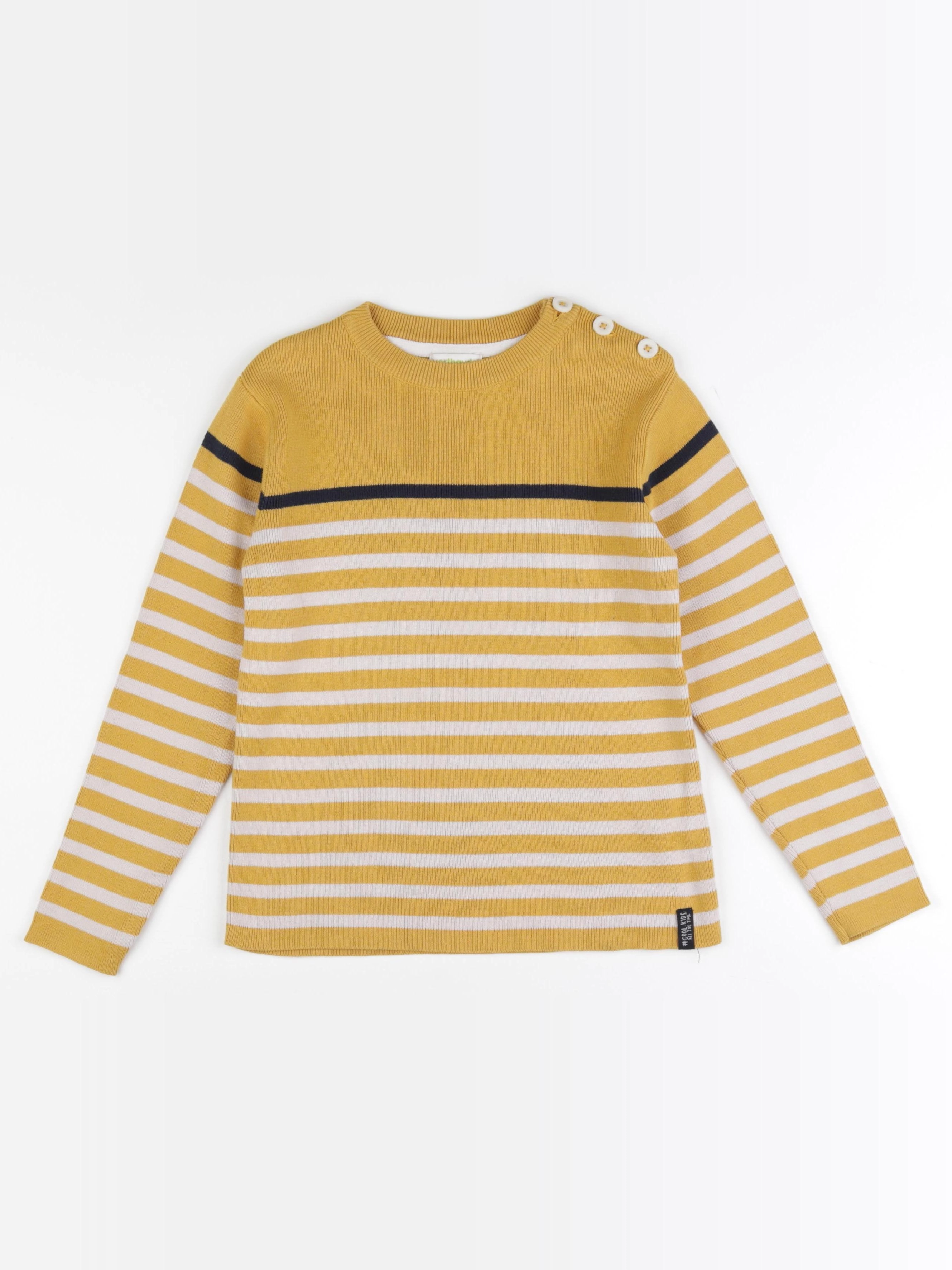 Vertbaudet - pull jaune - 8 ans