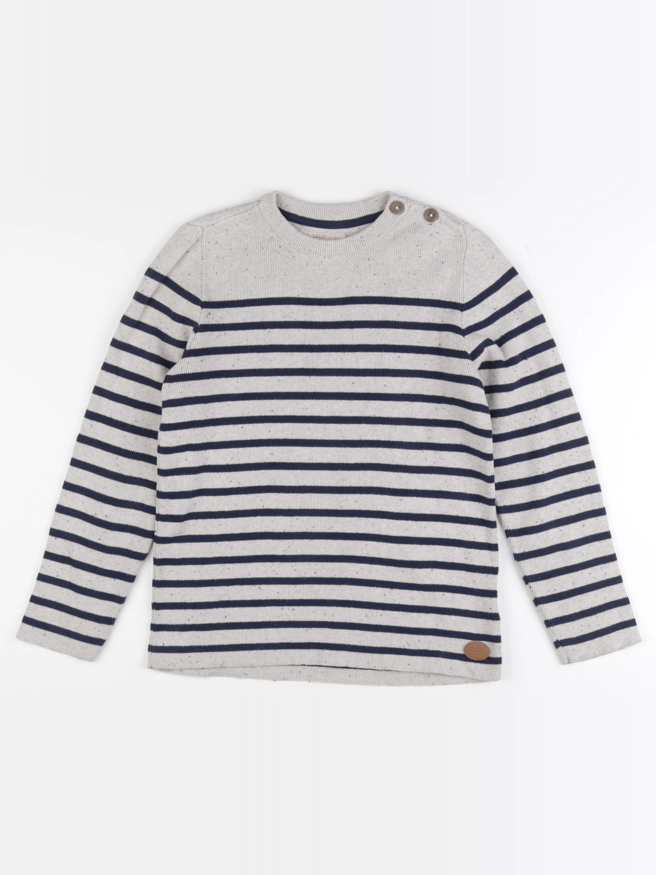 H&M - pull marron - 8/10 ans
