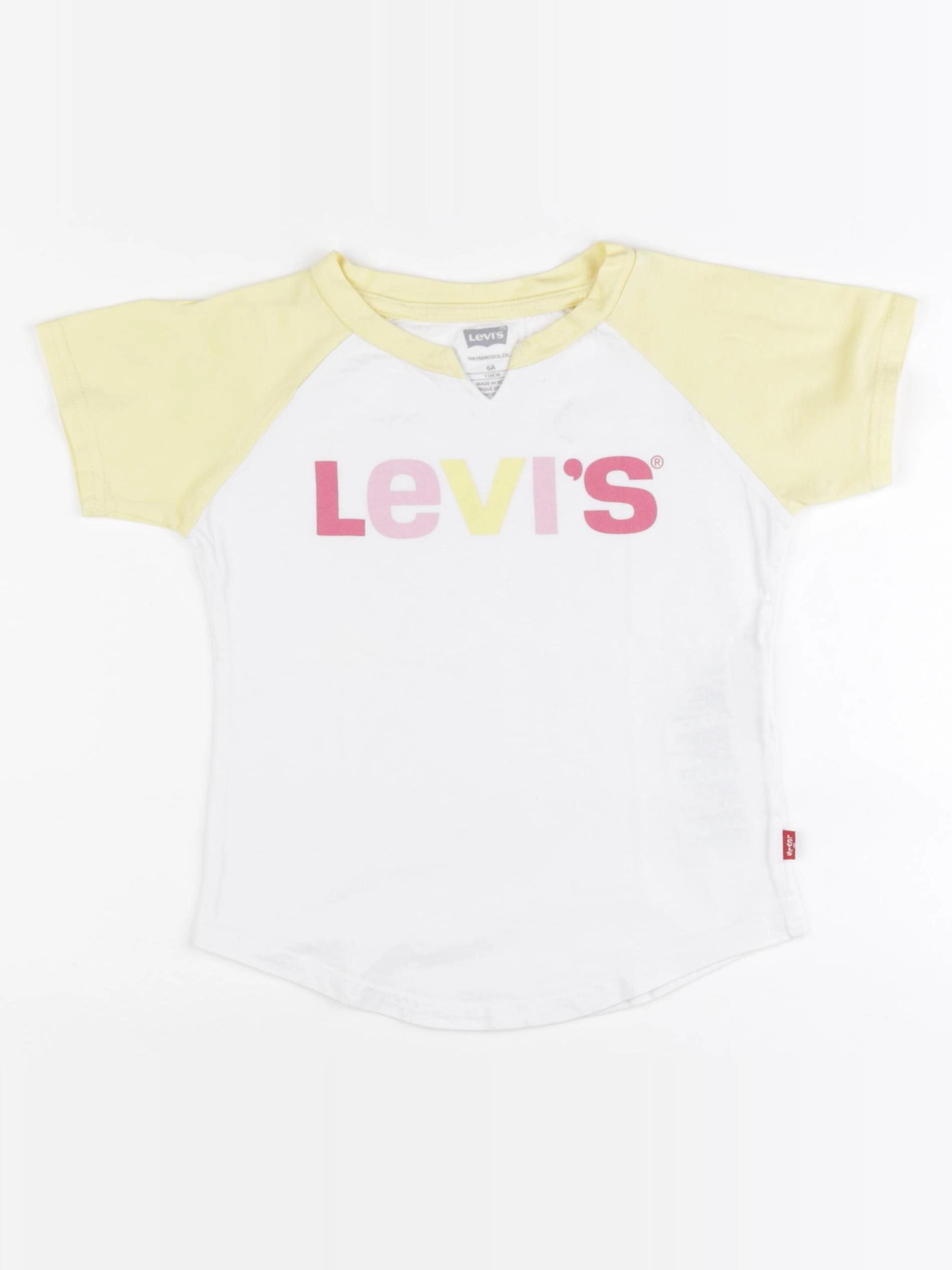 Levi's - tee-shirt jaune, blanc - 6 ans
