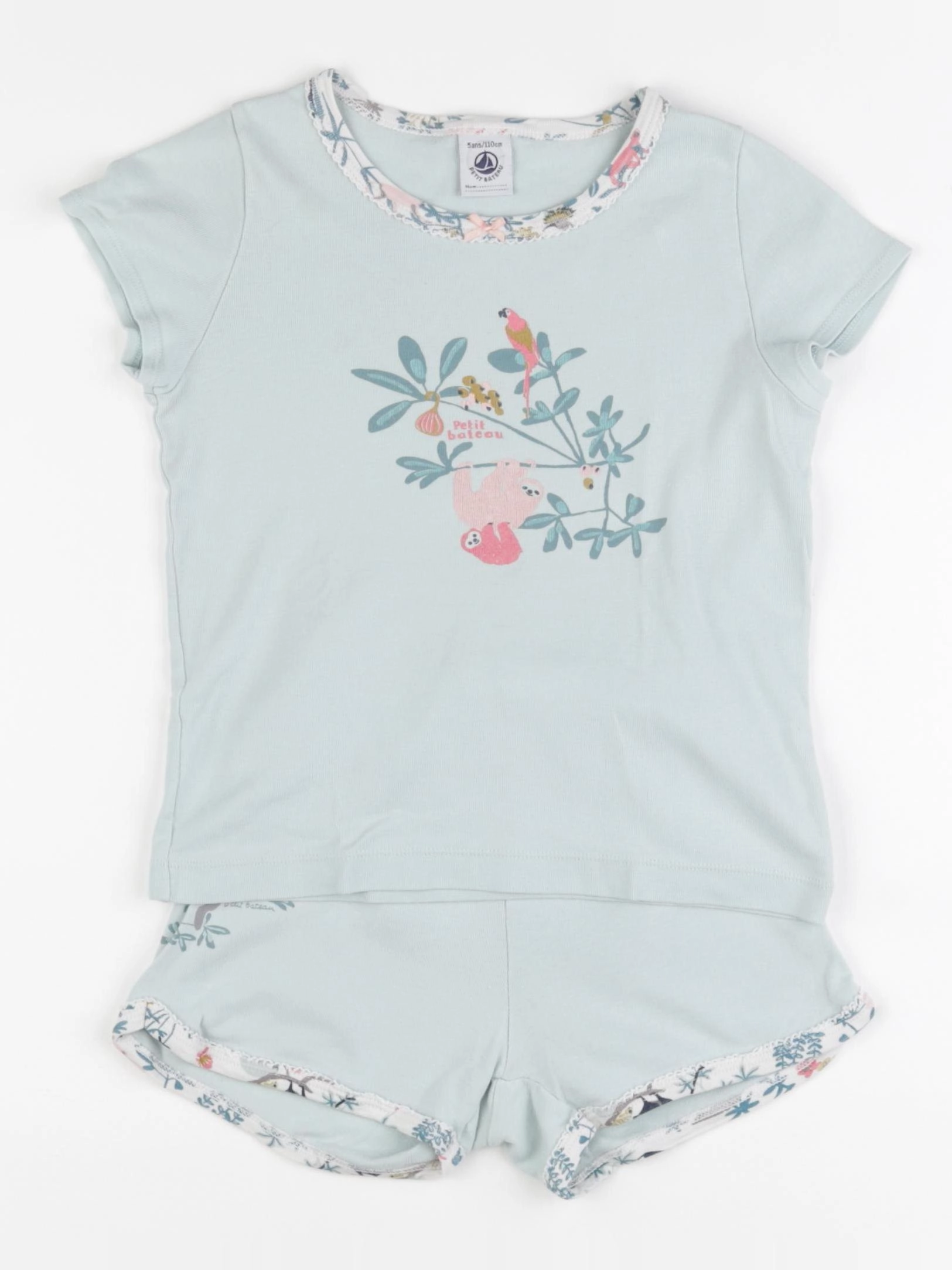 Petit Bateau - pyjama coton bleu - 5 ans