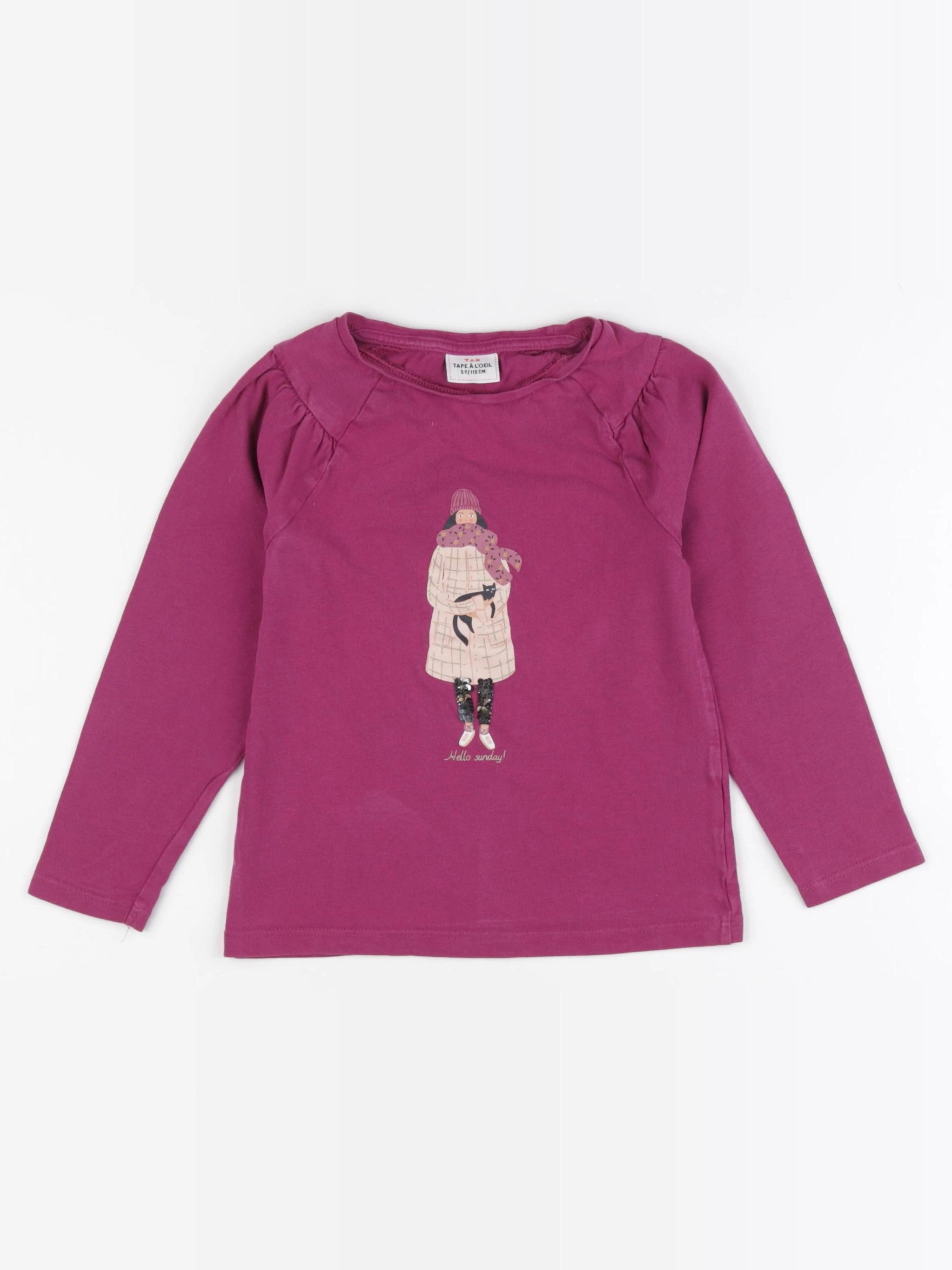 Tape à l'oeil - tee-shirt violet - 5 ans