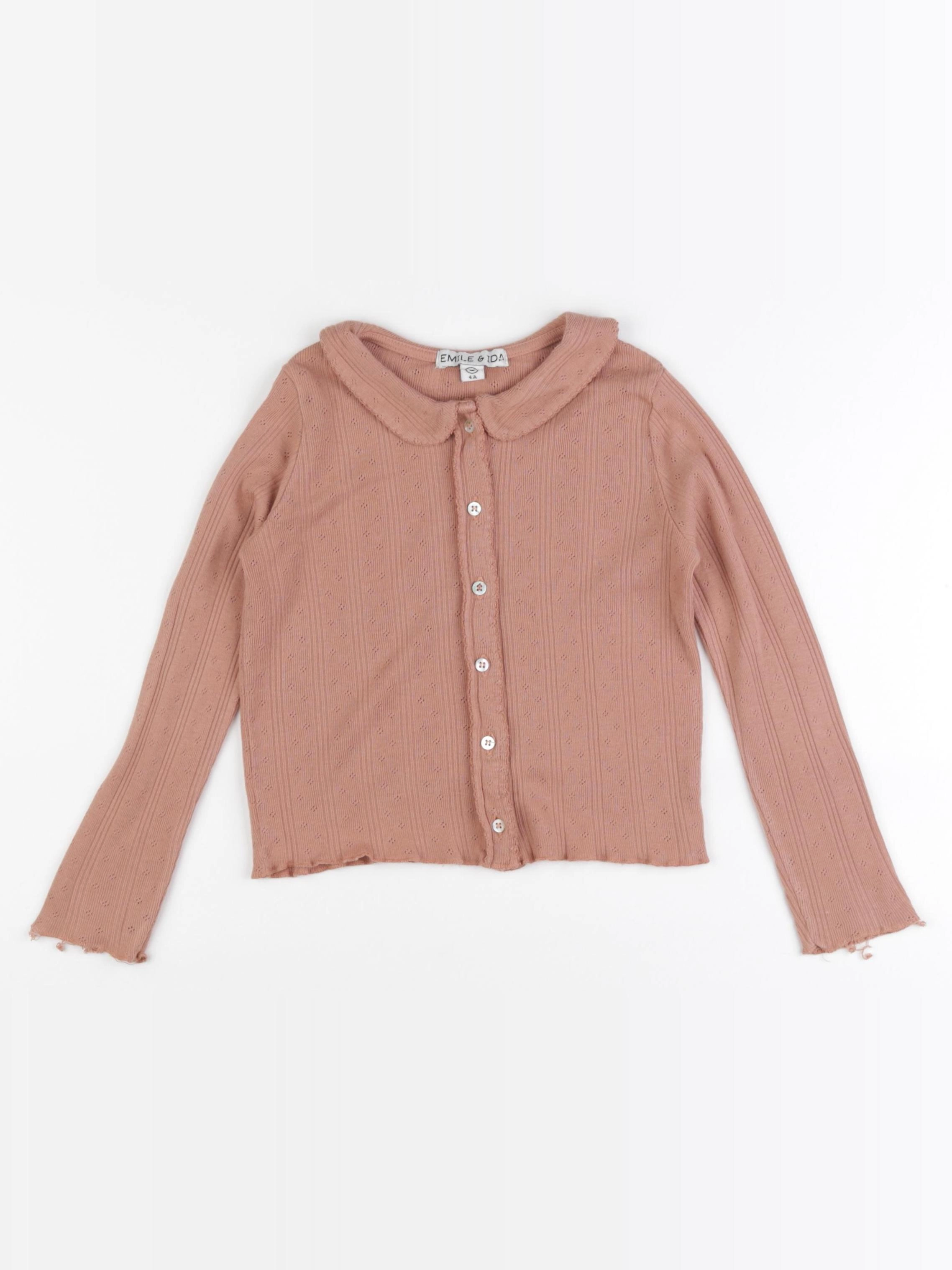 Emile et Ida - tee-shirt rose - 4 ans