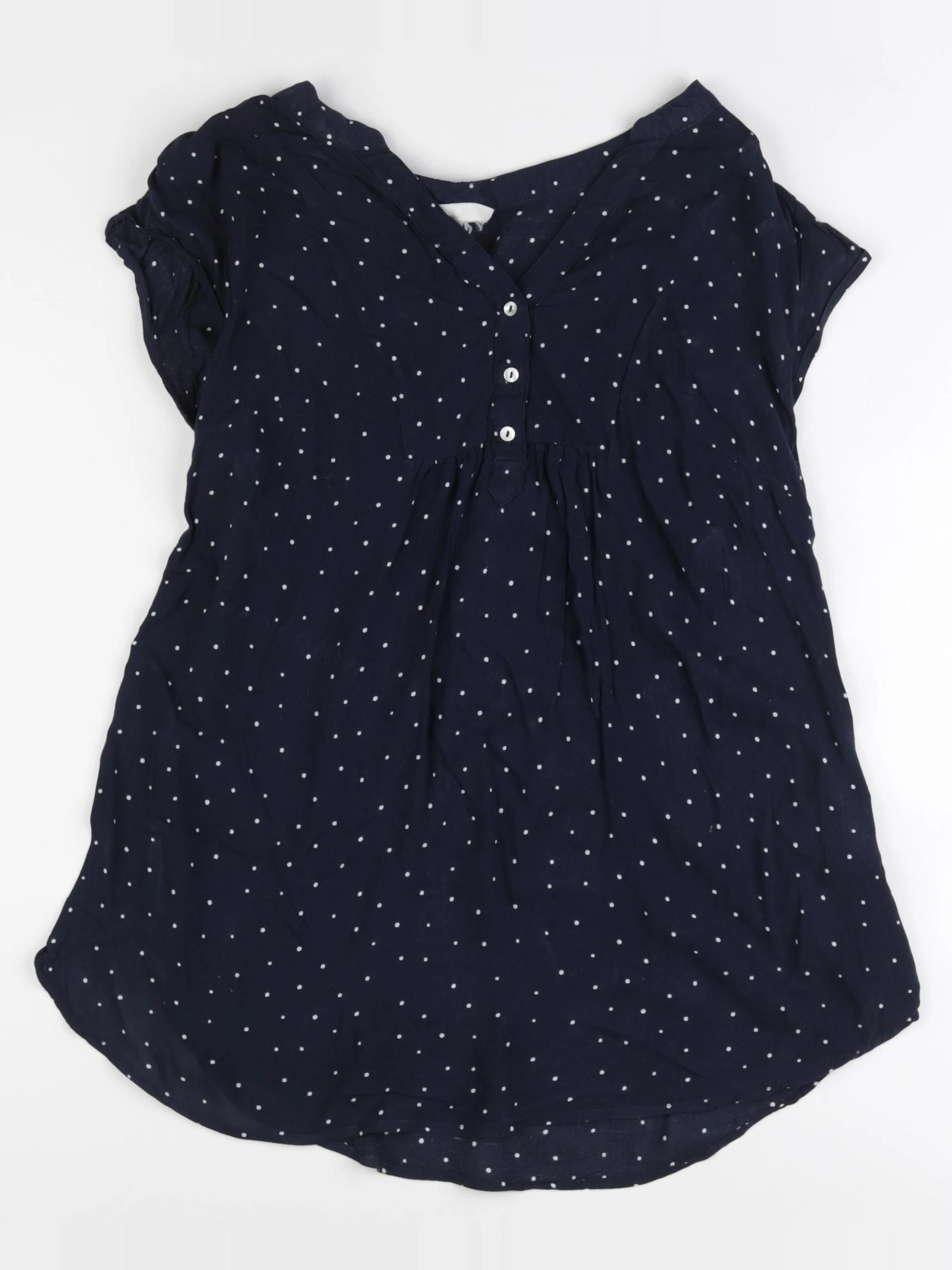 H&M - blouse grossesse bleu, blanc - m