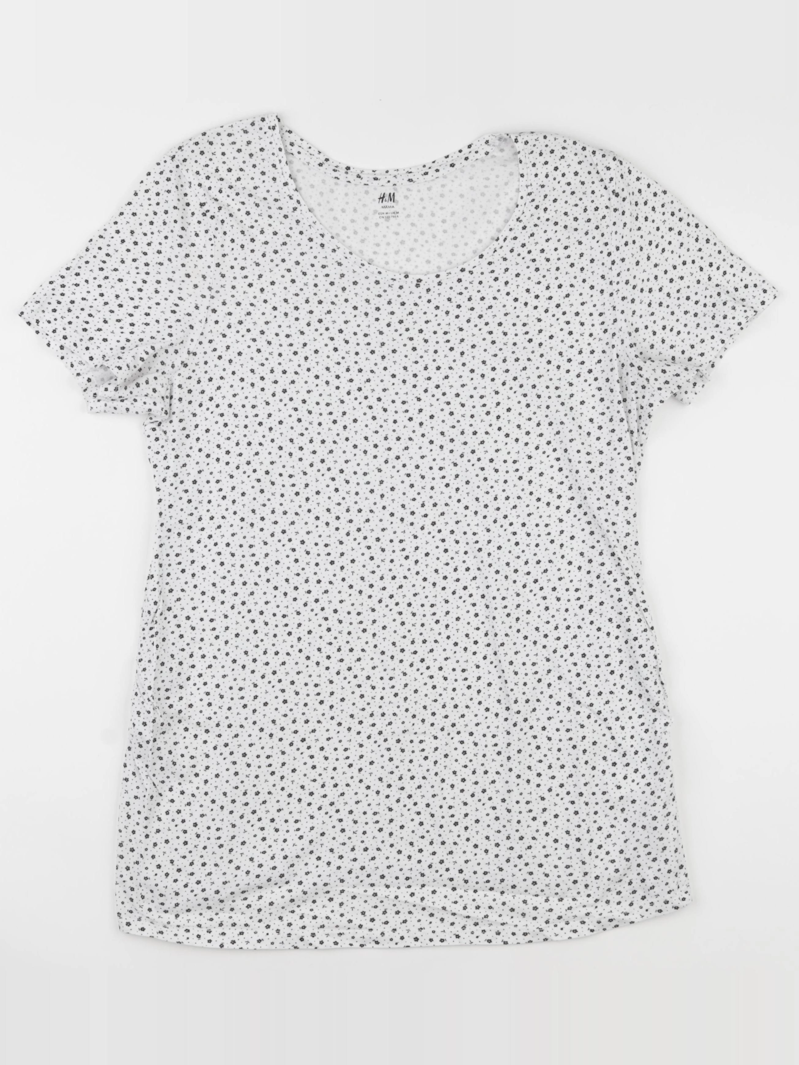 H&M - tee-shirt grossesse blanc, noir - m