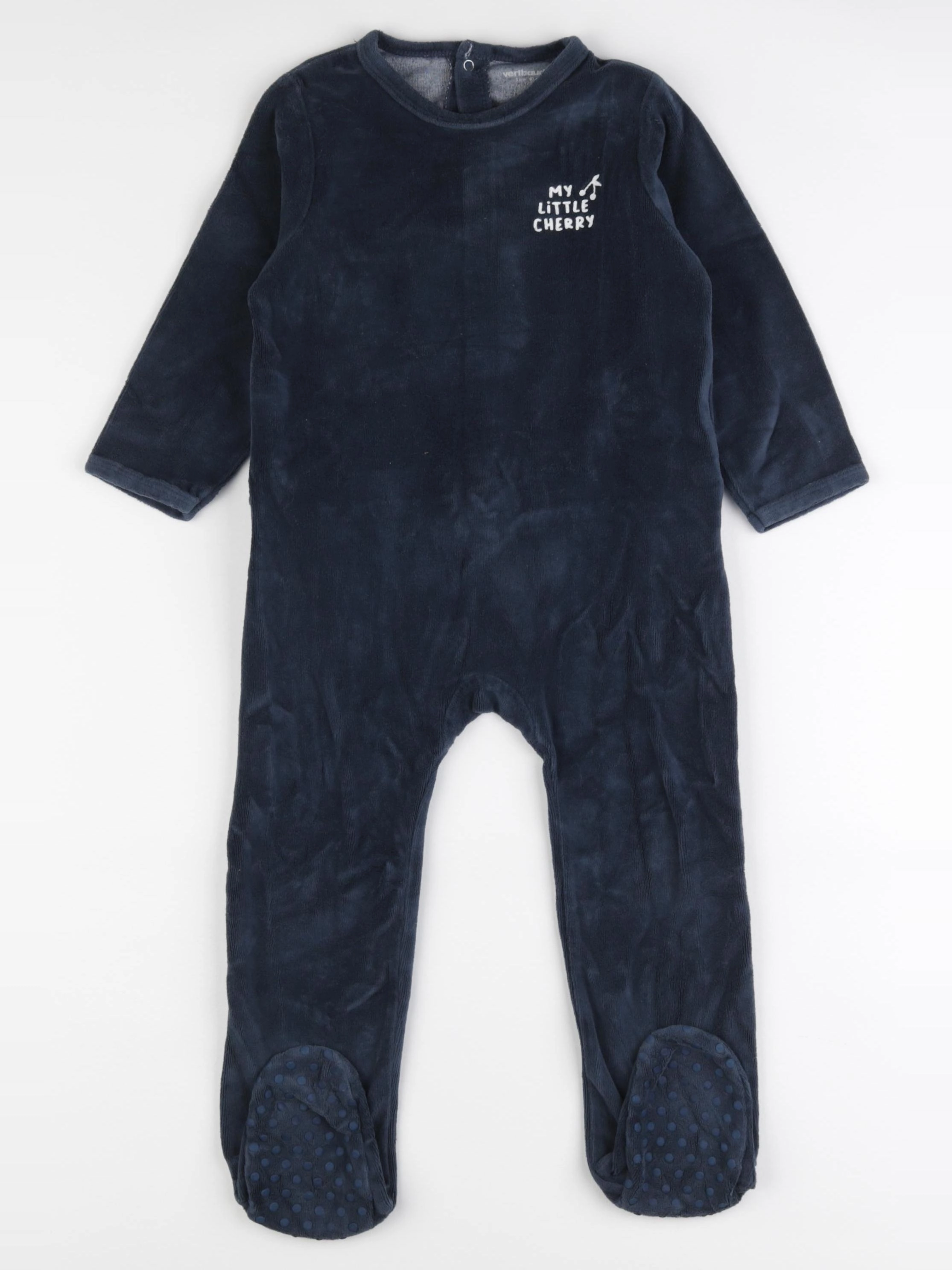 Vertbaudet - pyjama velours bleu - 3 ans