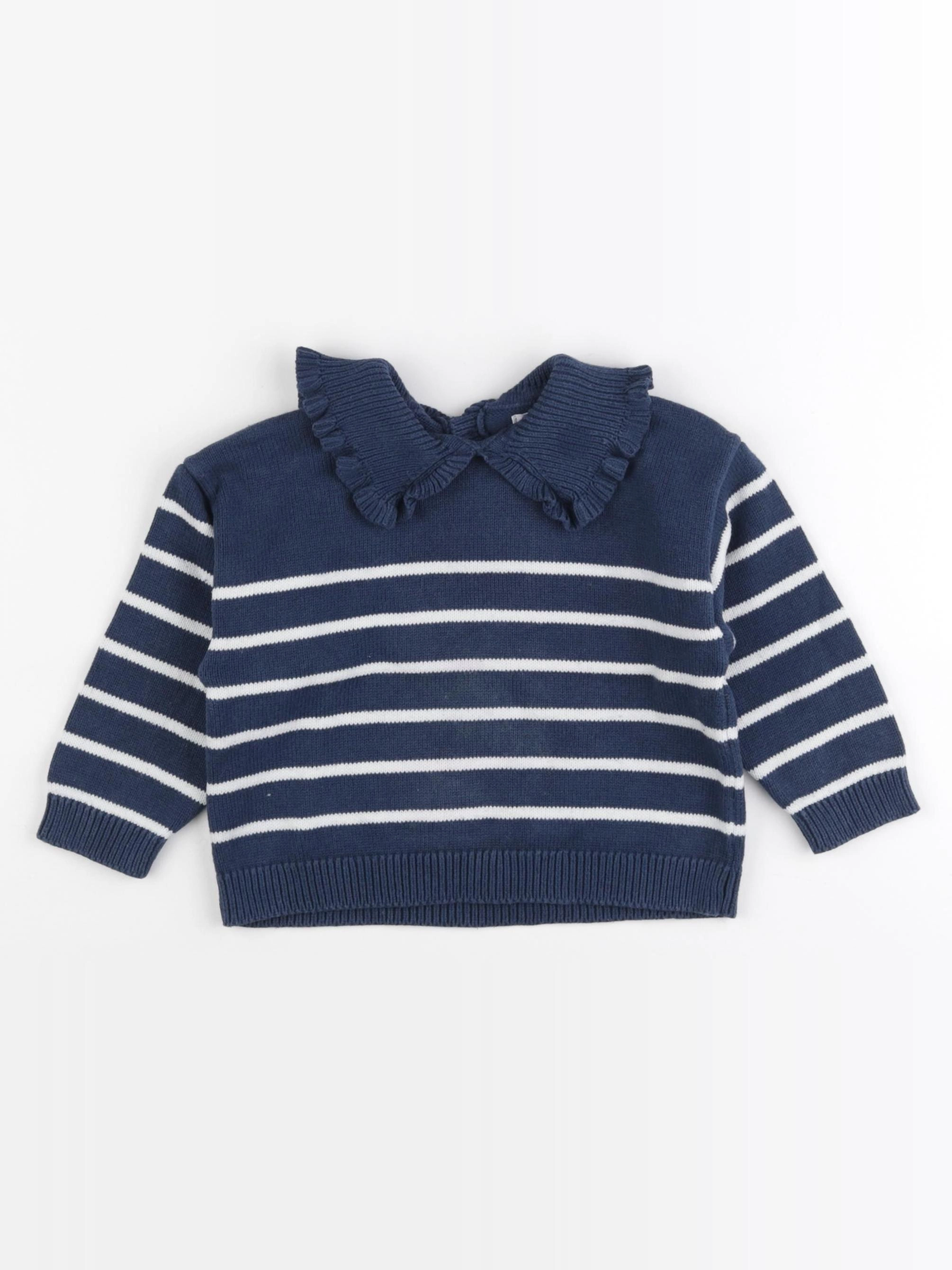 Vertbaudet - pull bleu - 24 mois