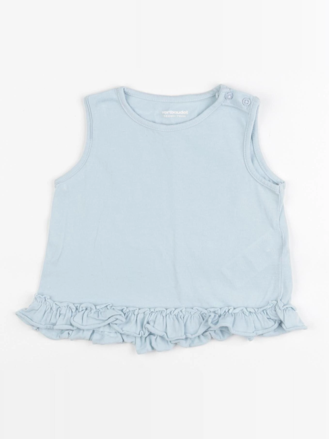 Vertbaudet - débardeur bleu - 12 mois