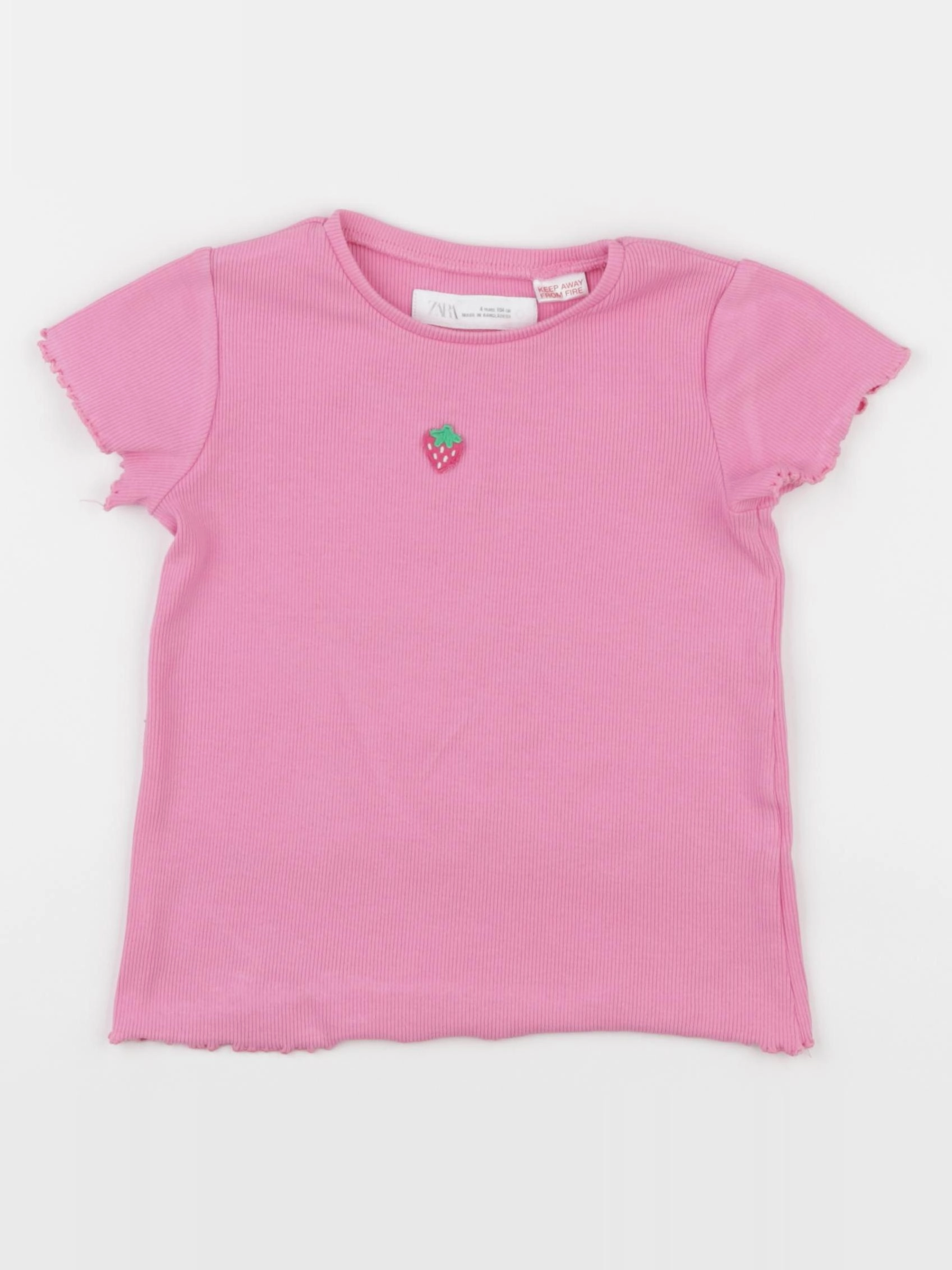 Zara - tee-shirt rose - 4 ans
