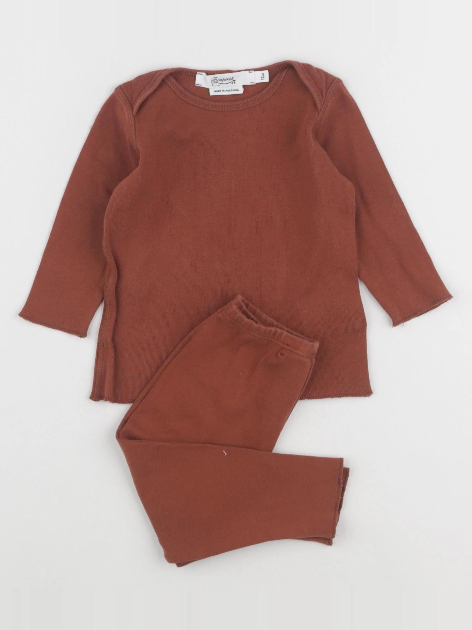 Bonpoint - pyjama coton marron - 12 mois