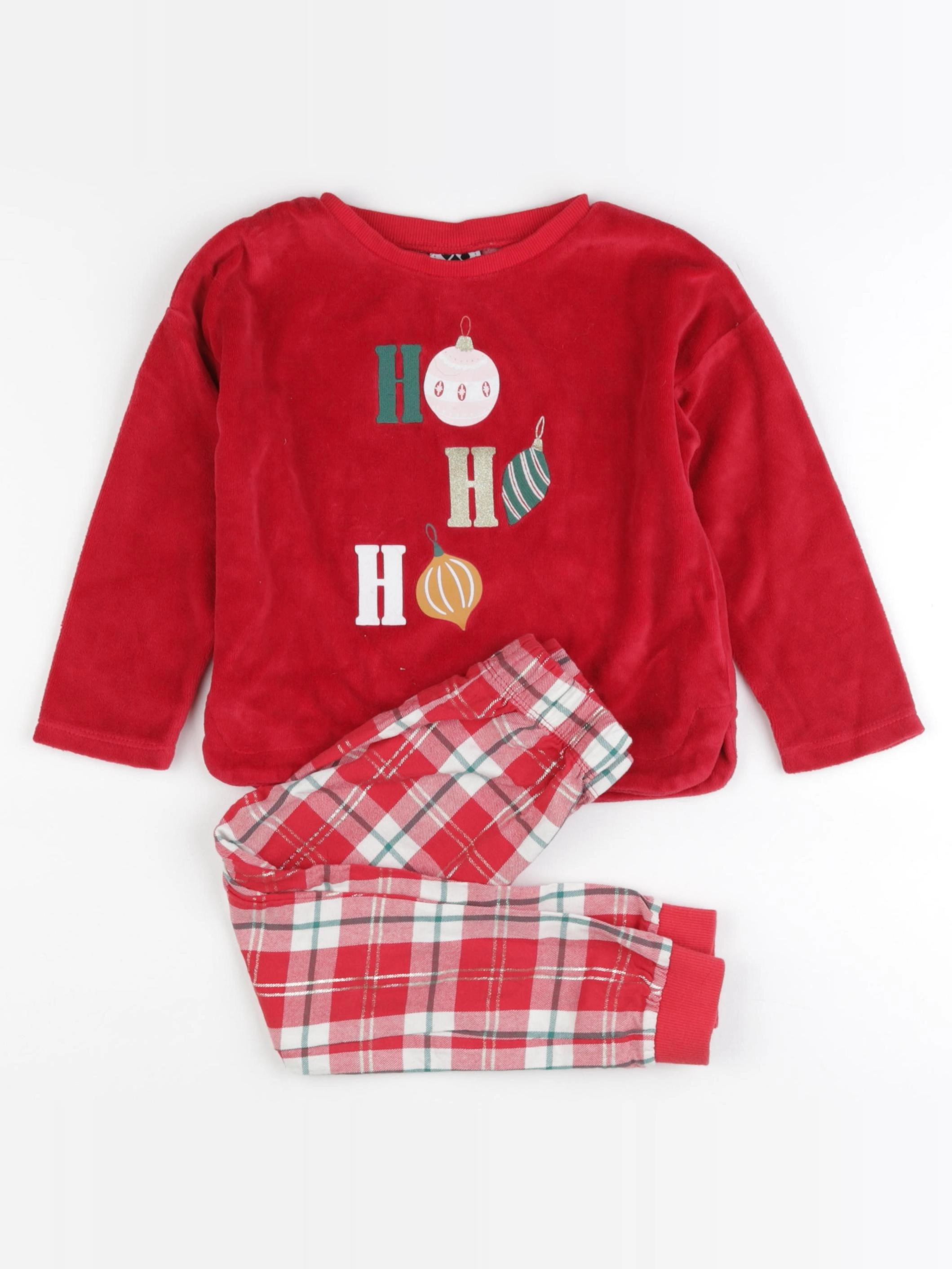 Tape à l'oeil - pyjama velours rouge - 3/4 ans