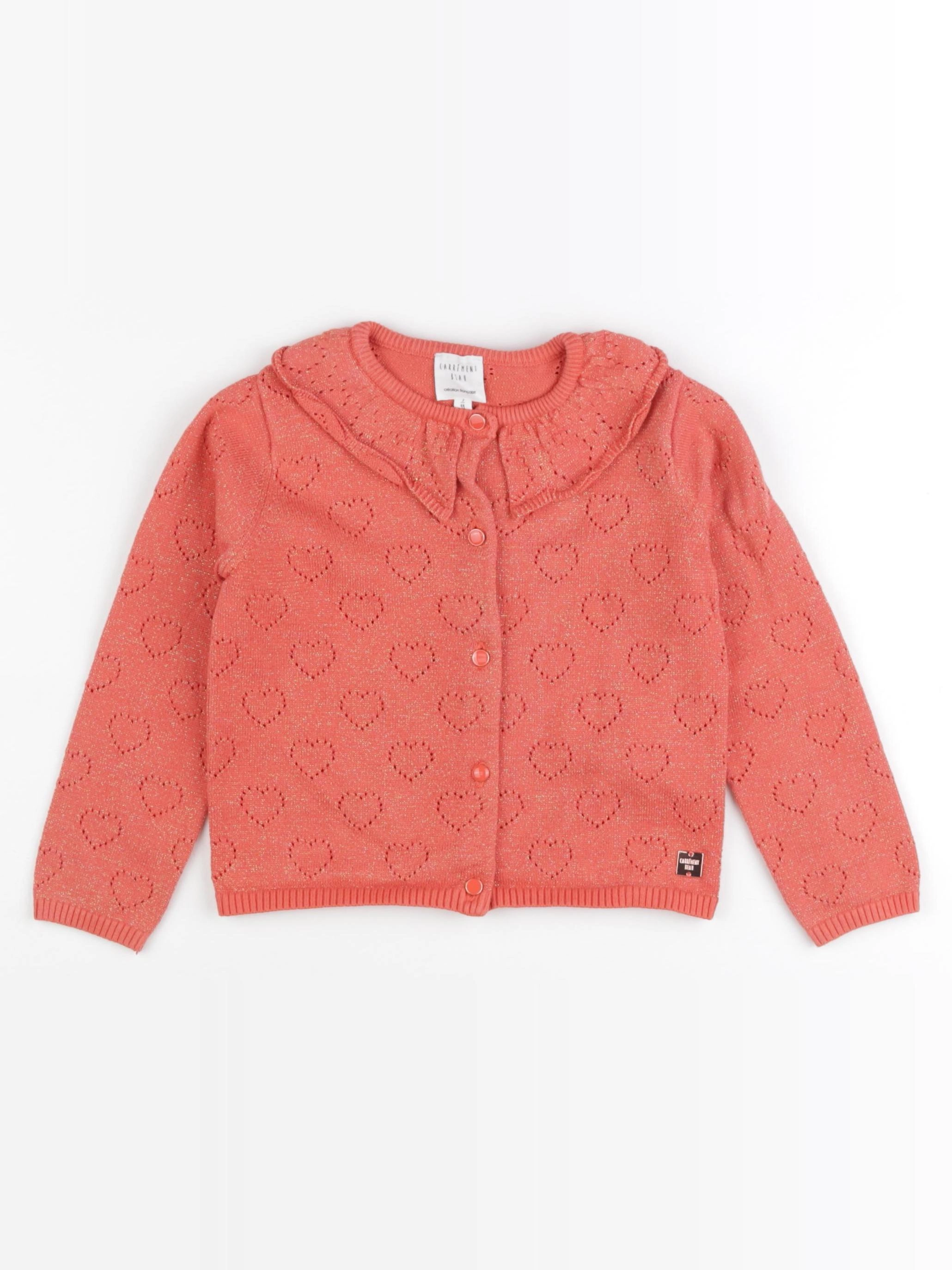 Carrément Beau - gilet orange - 3 ans