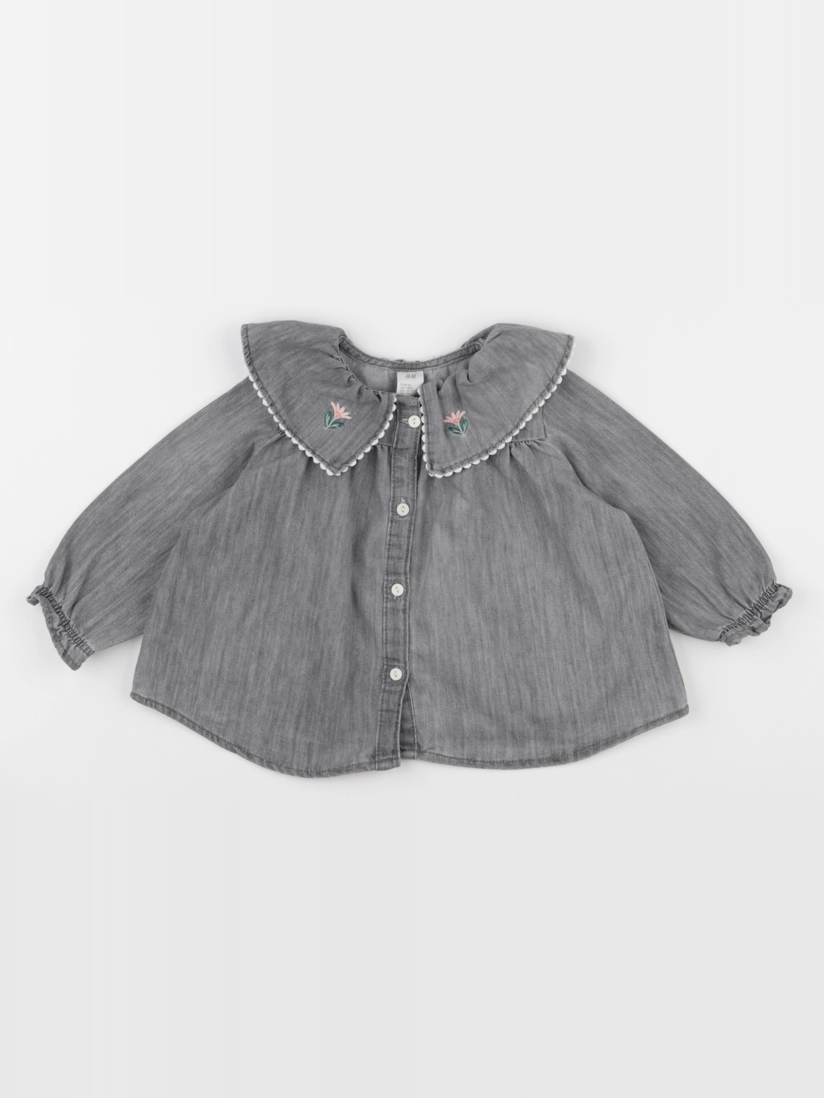 H&M - blouse gris - 18 mois