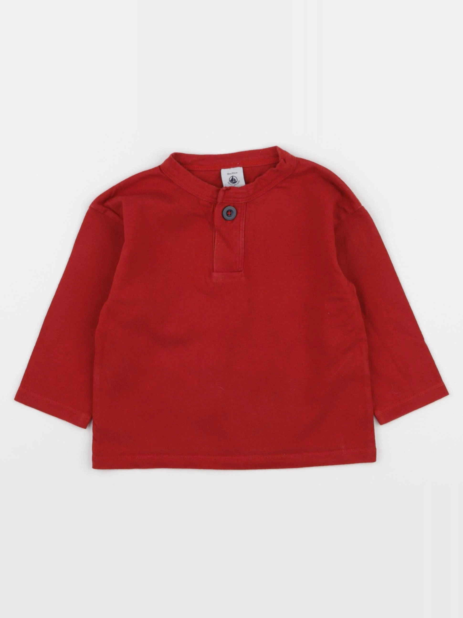 Petit Bateau - tee-shirt rouge - 18 mois