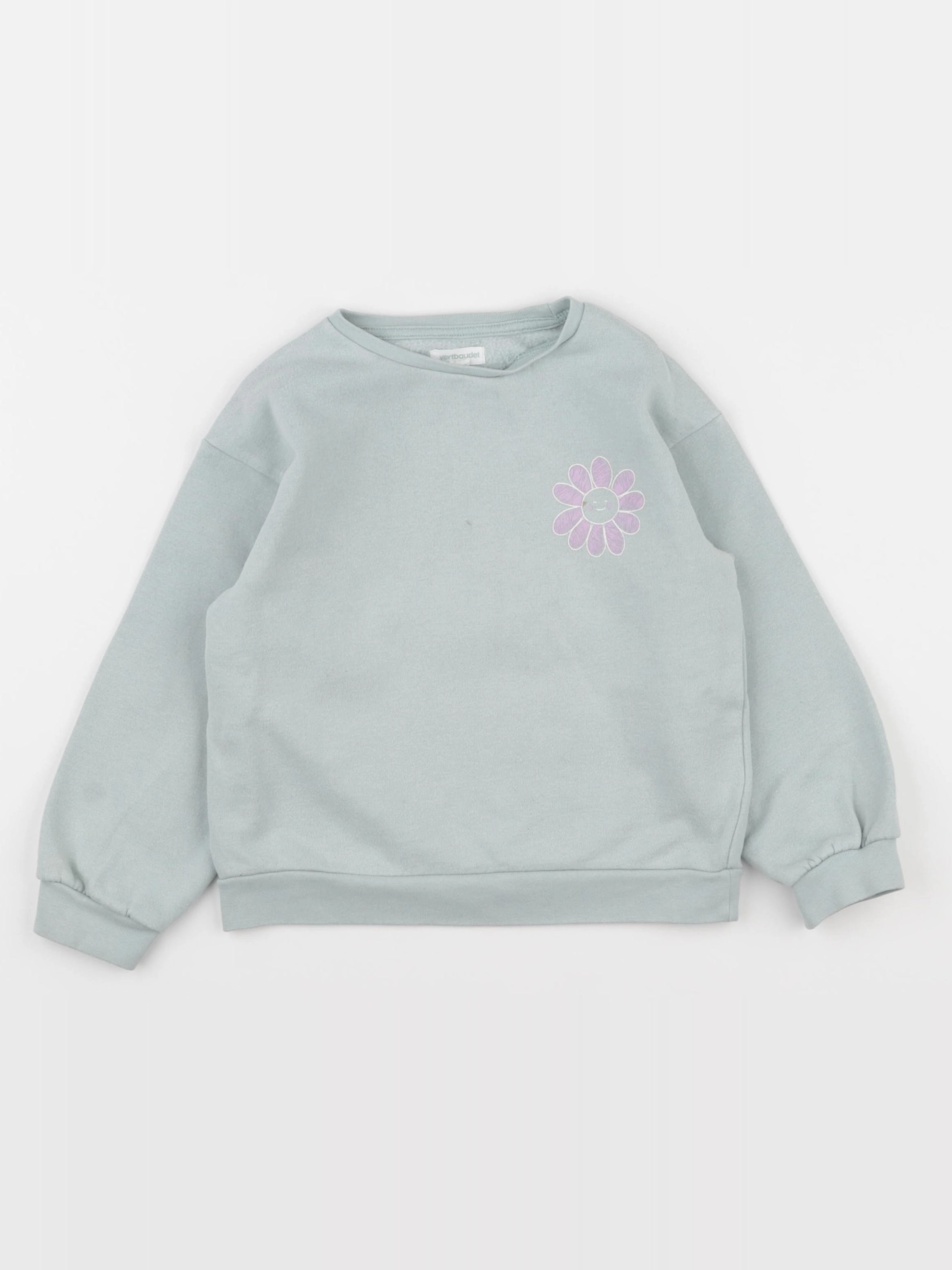 Vertbaudet - sweat vert - 6 ans