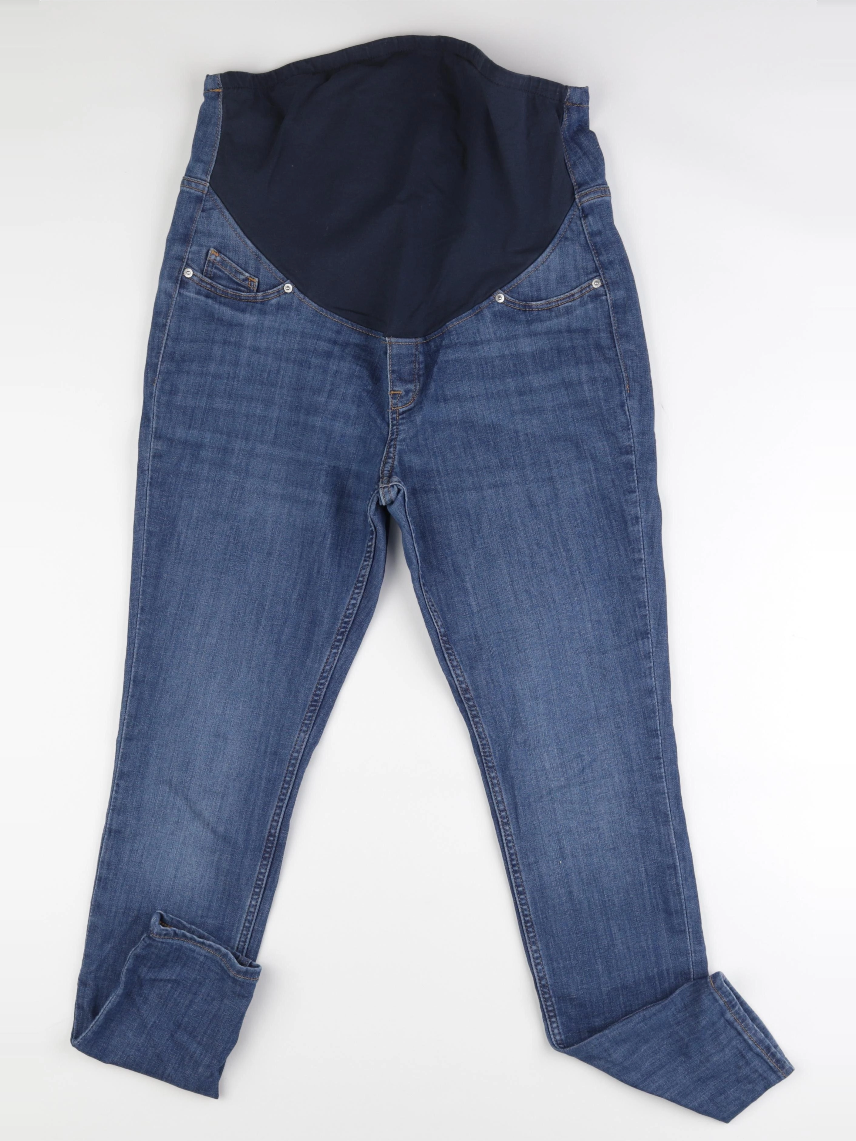 H&M - jean grossesse bleu - L