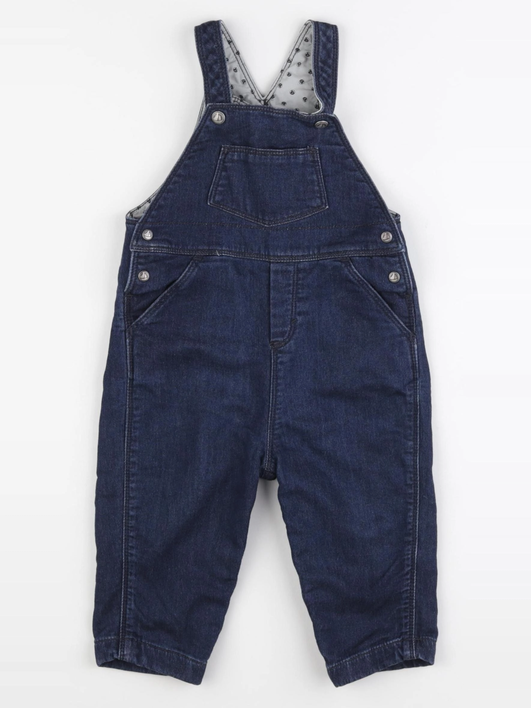 Petit Bateau - salopette bleu - 12 mois