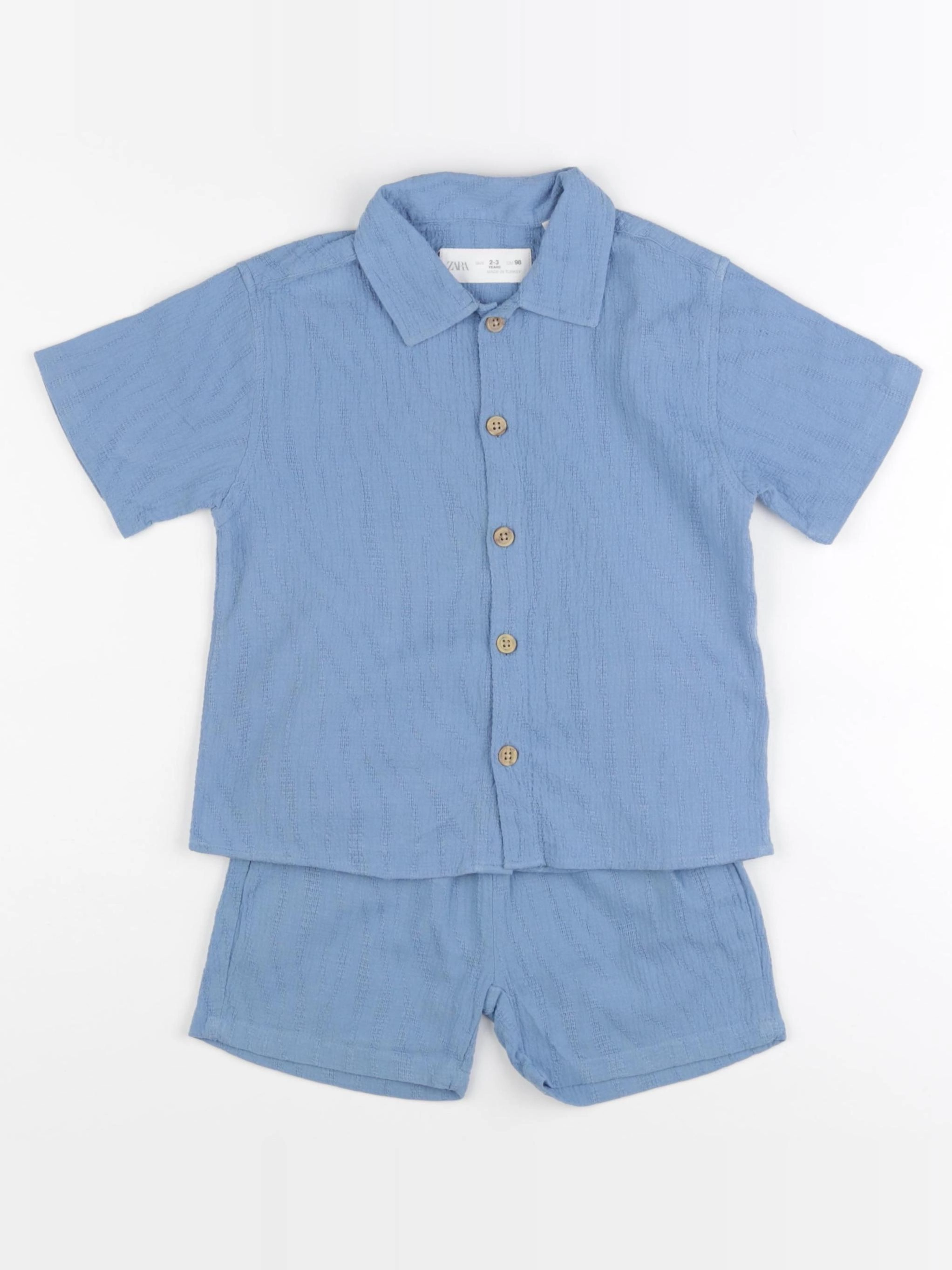Zara - pyjama coton bleu - 2/3 ans