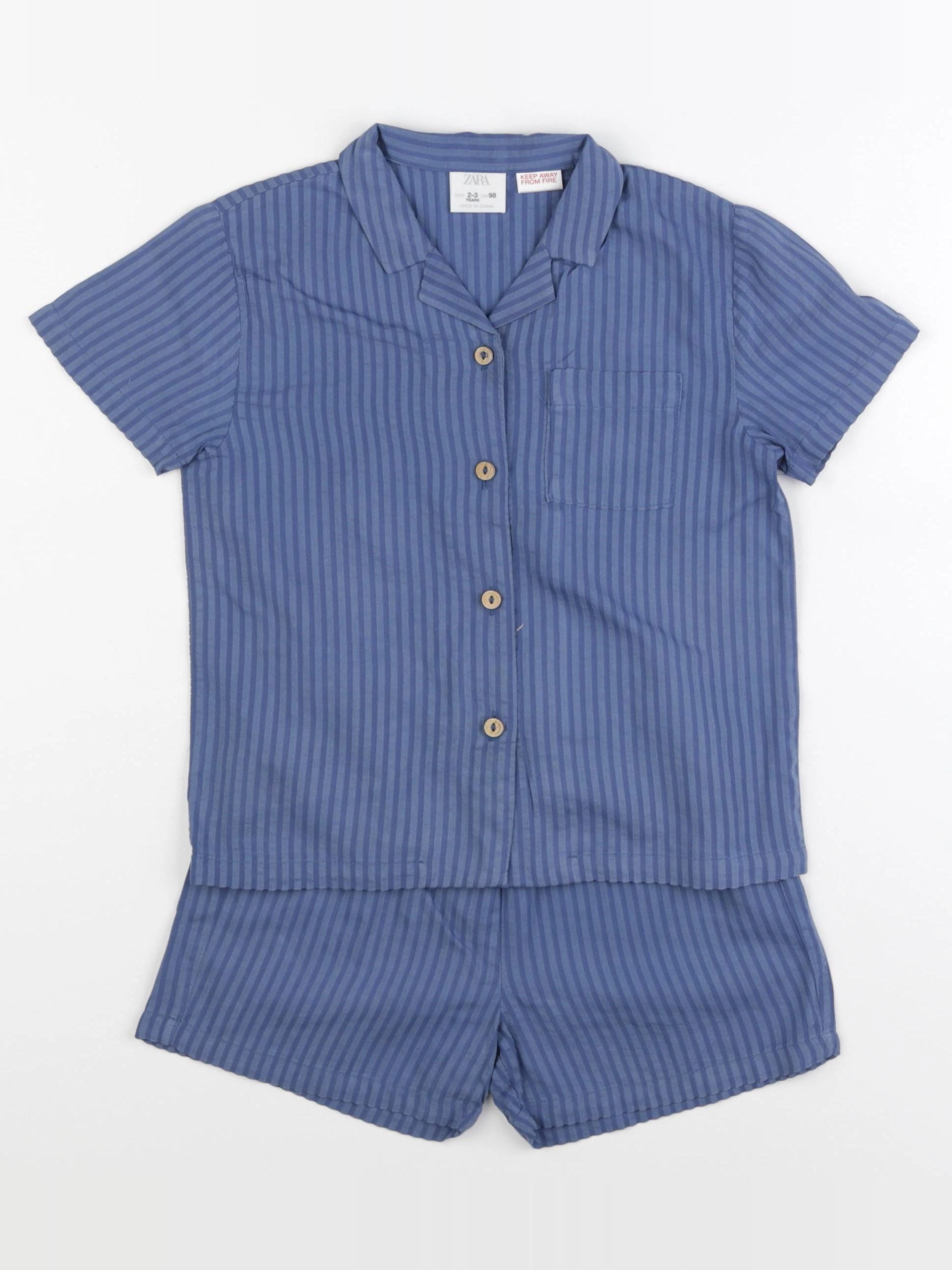 Zara - pyjama coton bleu - 2/3 ans