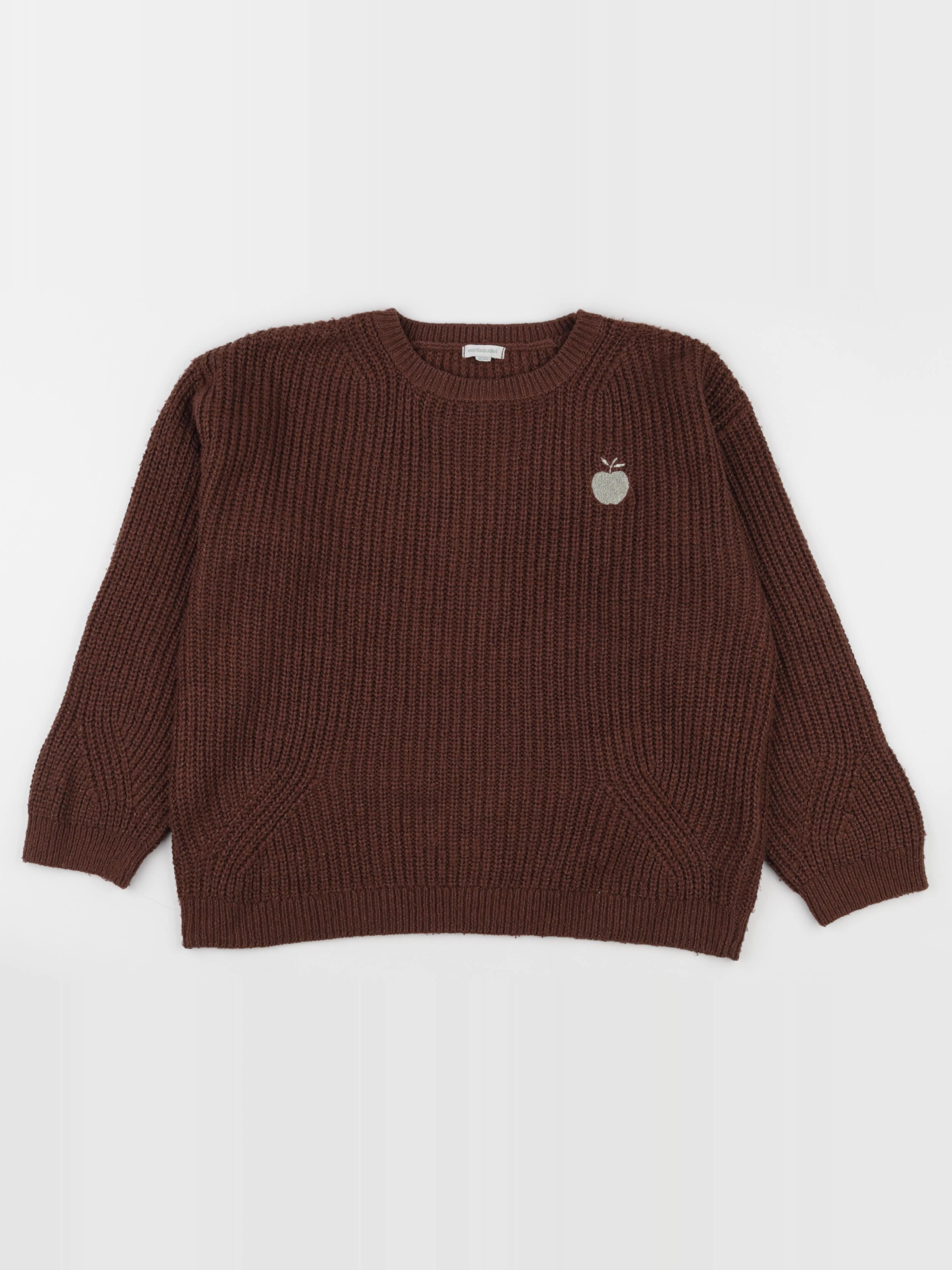Vertbaudet - pull marron - 14 ans