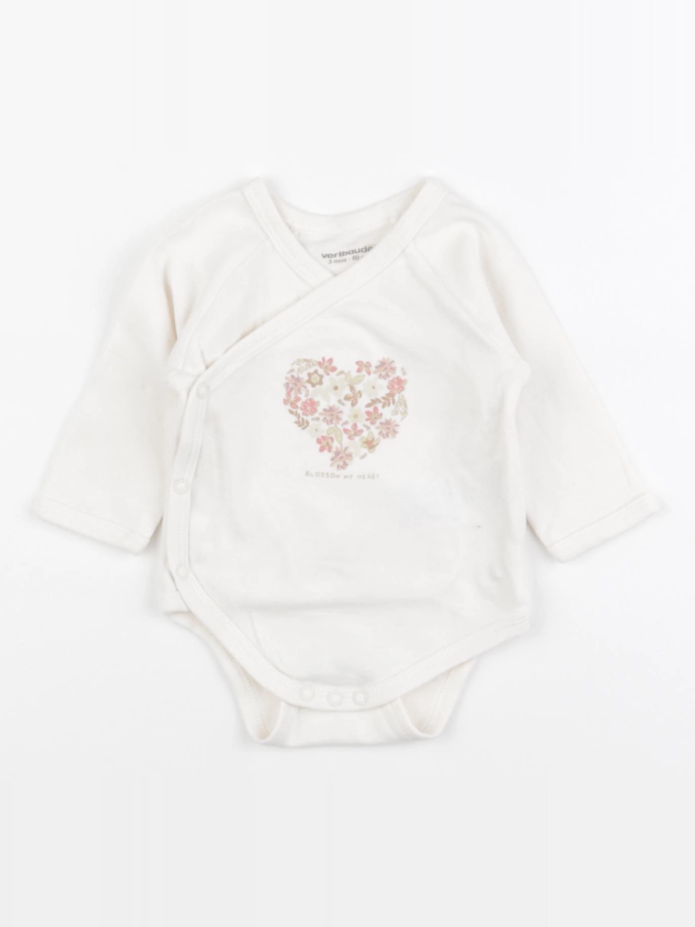 Vertbaudet - body blanc - 3 mois