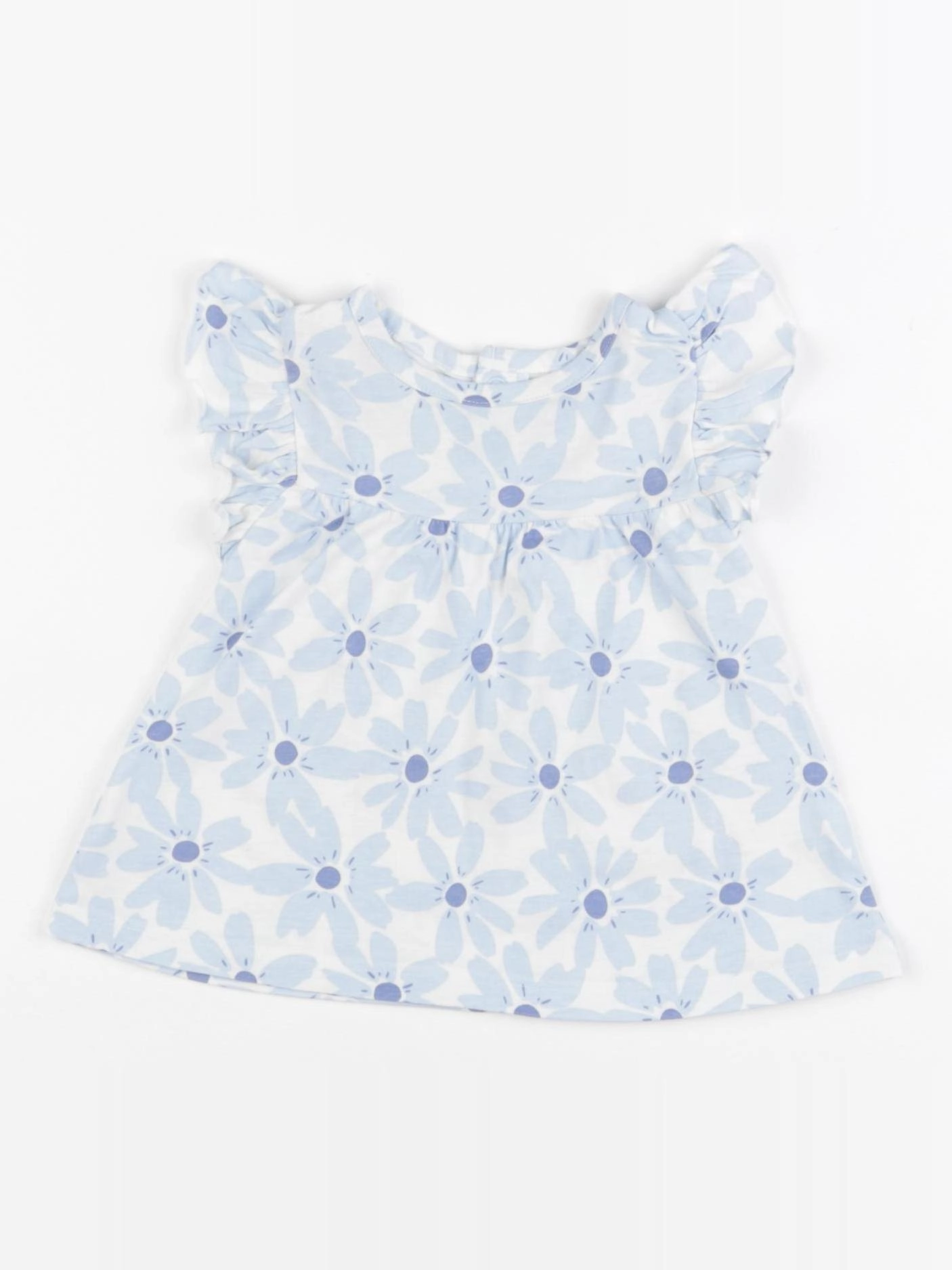 Vertbaudet - tee-shirt blanc, bleu - 6 mois