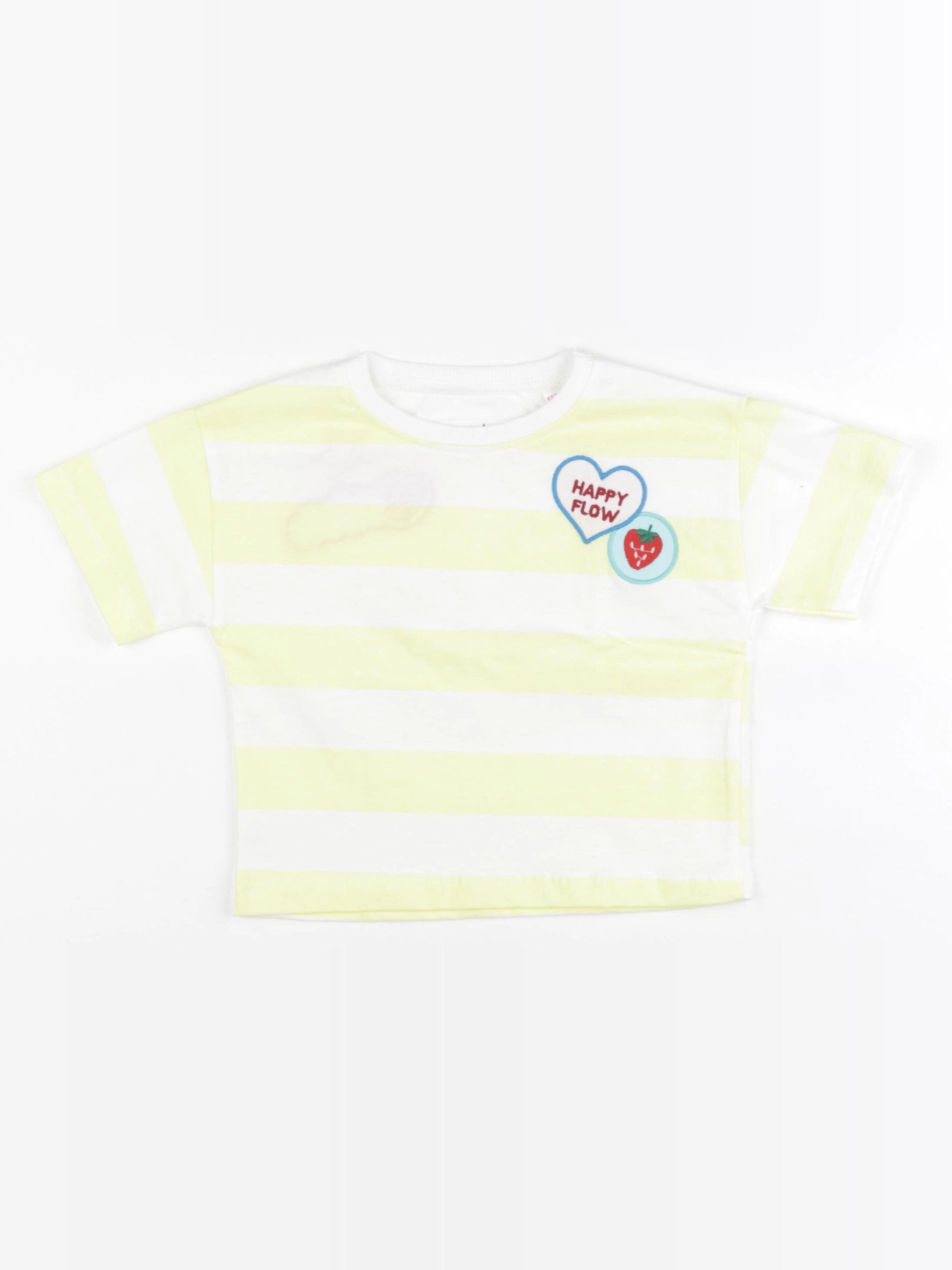 Zara - tee-shirt imprimé au dos blanc, jaune - 4 ans