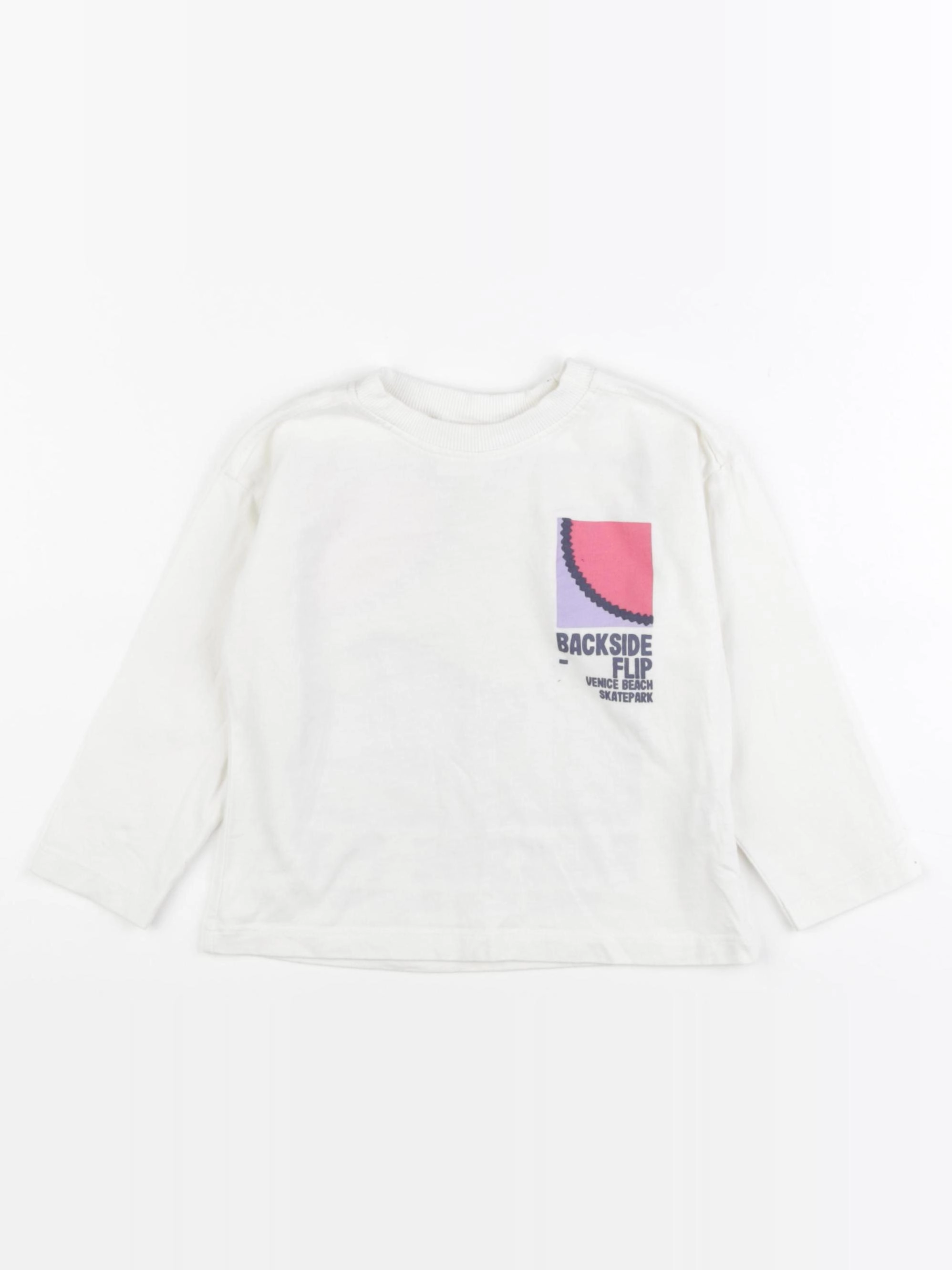 Zara - tee-shirt imprimé au dos blanc - 18/24 mois