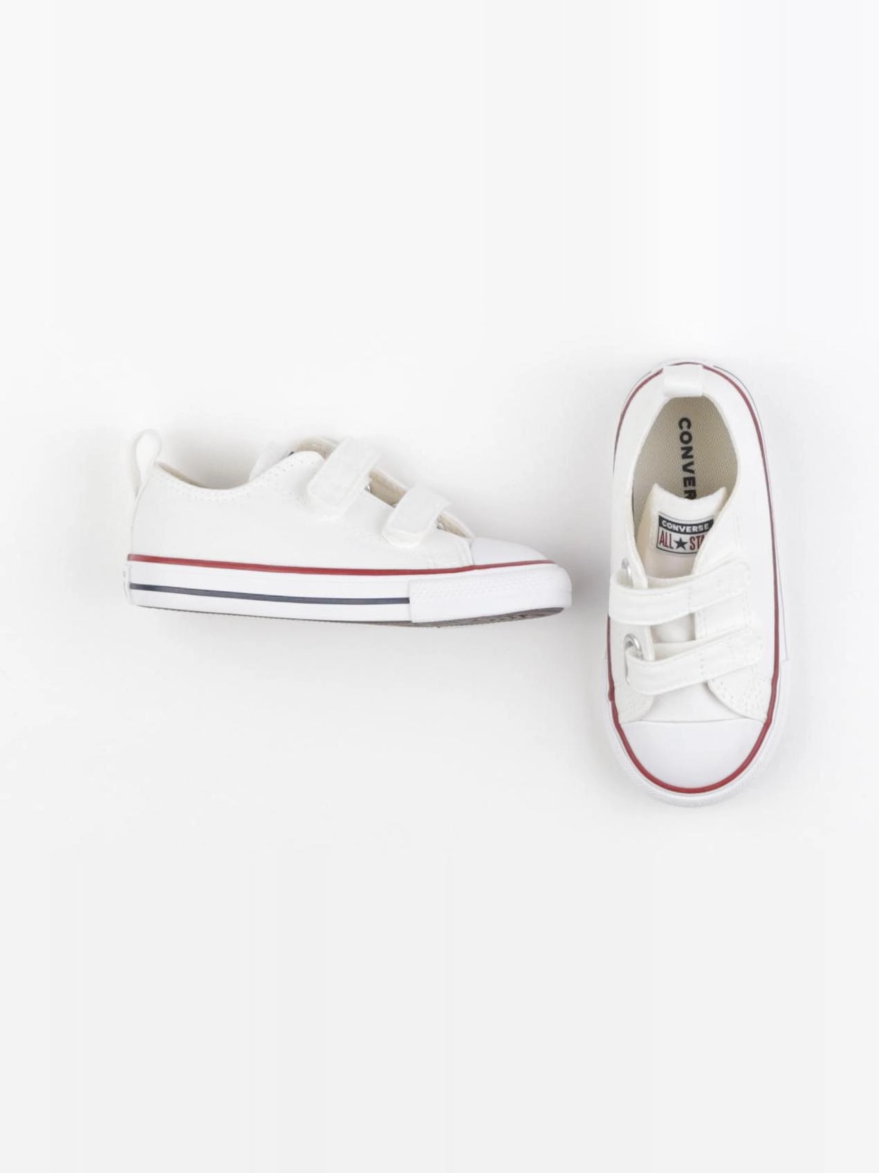 Converse - tennis à scratch/ lacets blanc - pointure 24