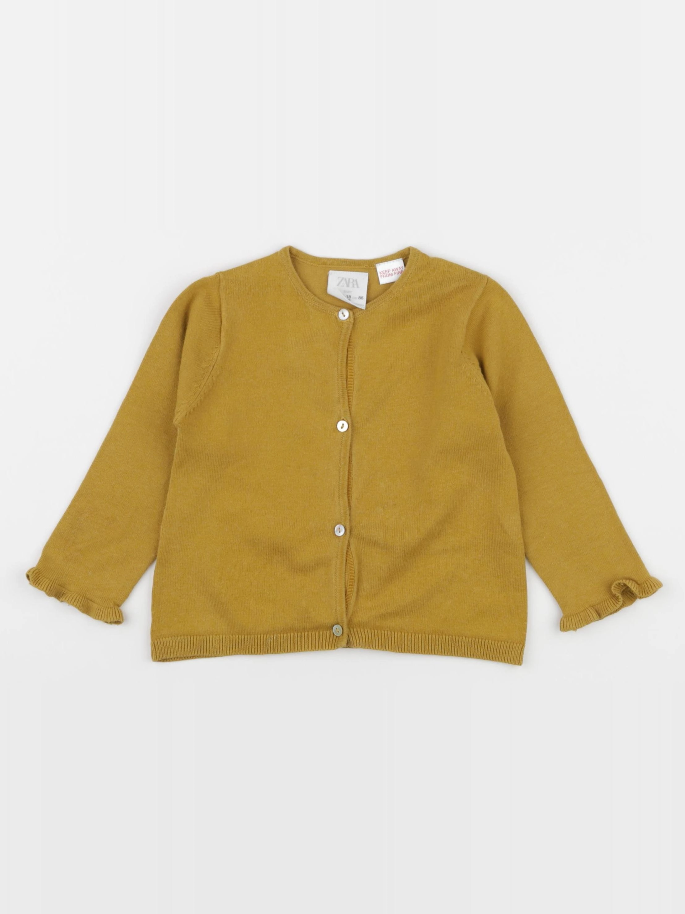 Zara - gilet jaune - 12/18 mois