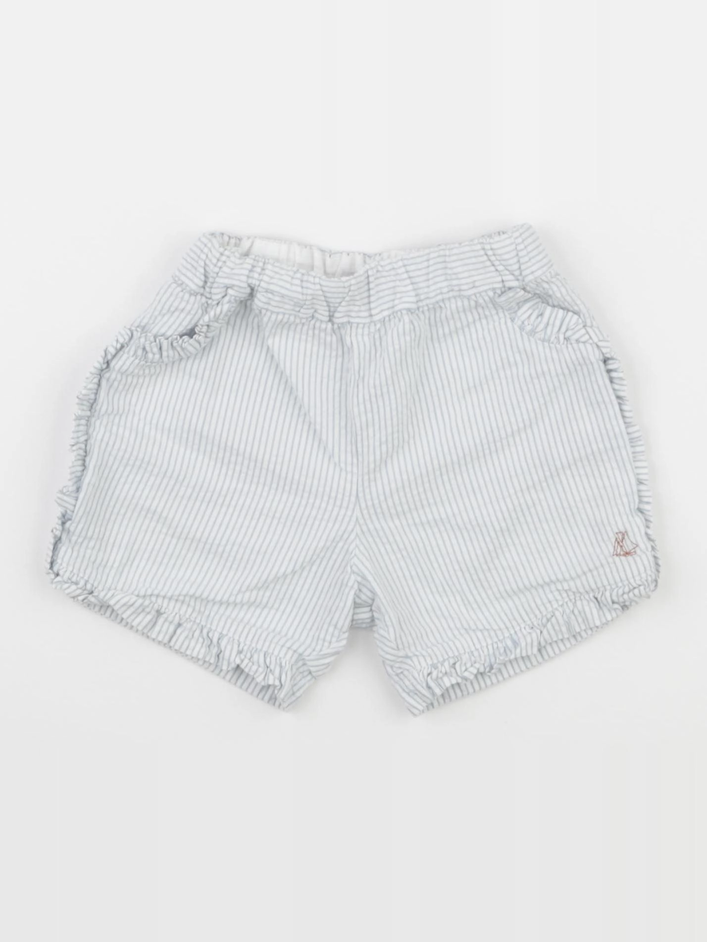 Petit Bateau - short blanc, bleu - 24 mois