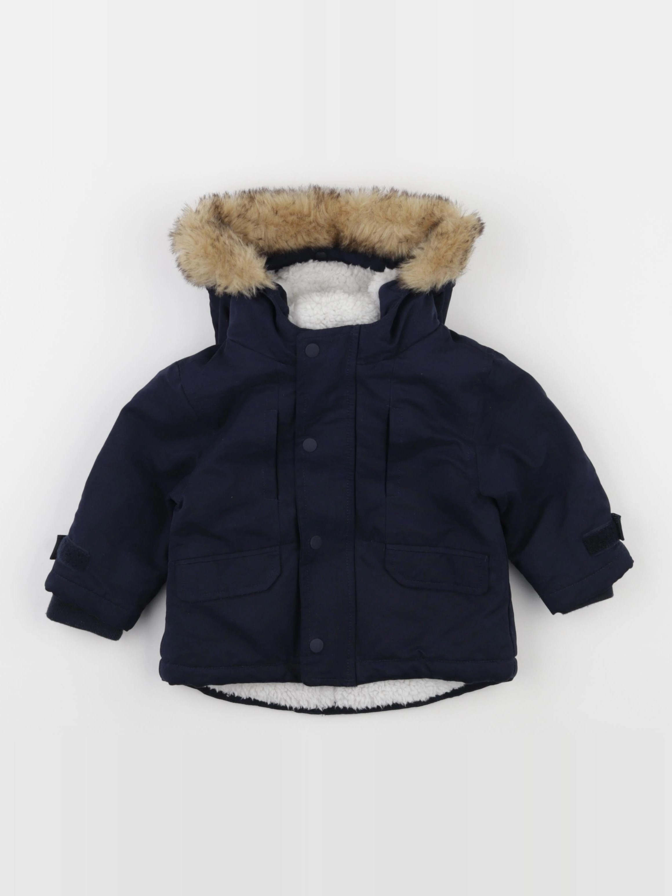 Vertbaudet - parka bleu - 9 mois