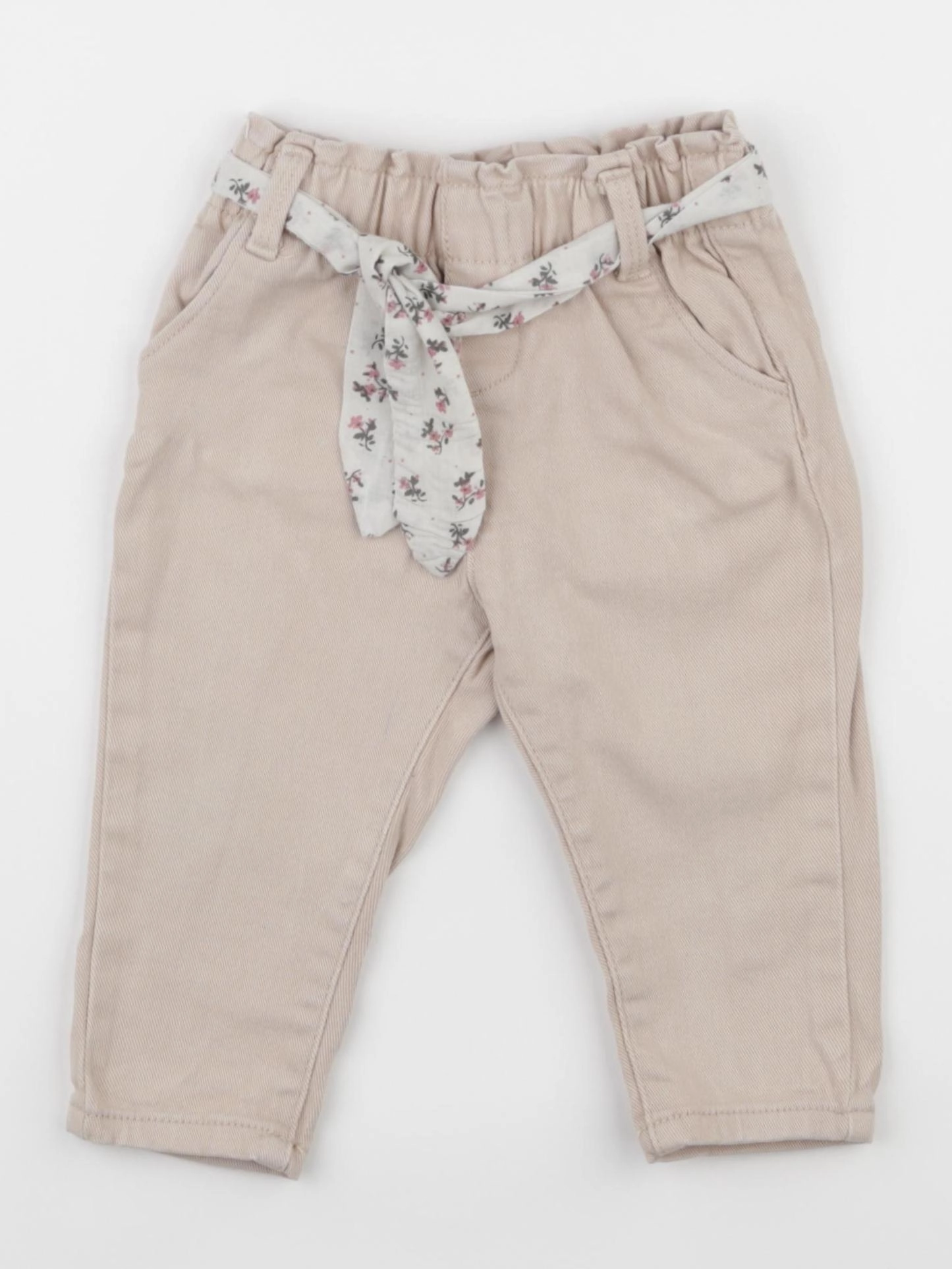 Vertbaudet - jean beige - 12 mois
