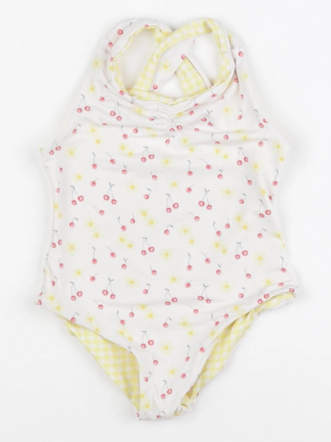Vertbaudet - maillot de bain jaune, beige - 18 mois