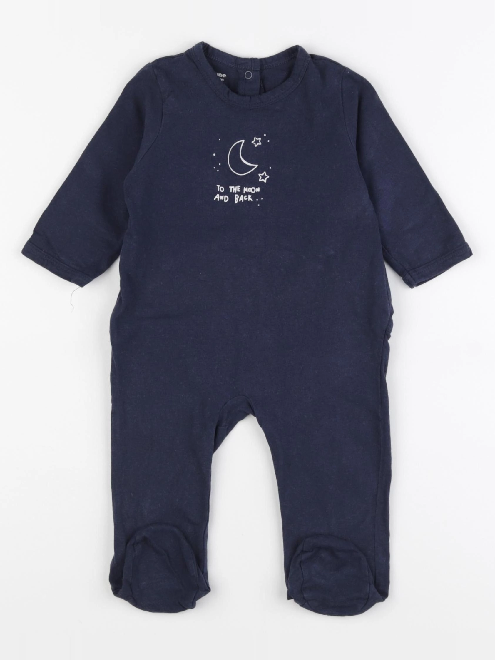 Vertbaudet - pyjama coton bleu - 6 mois