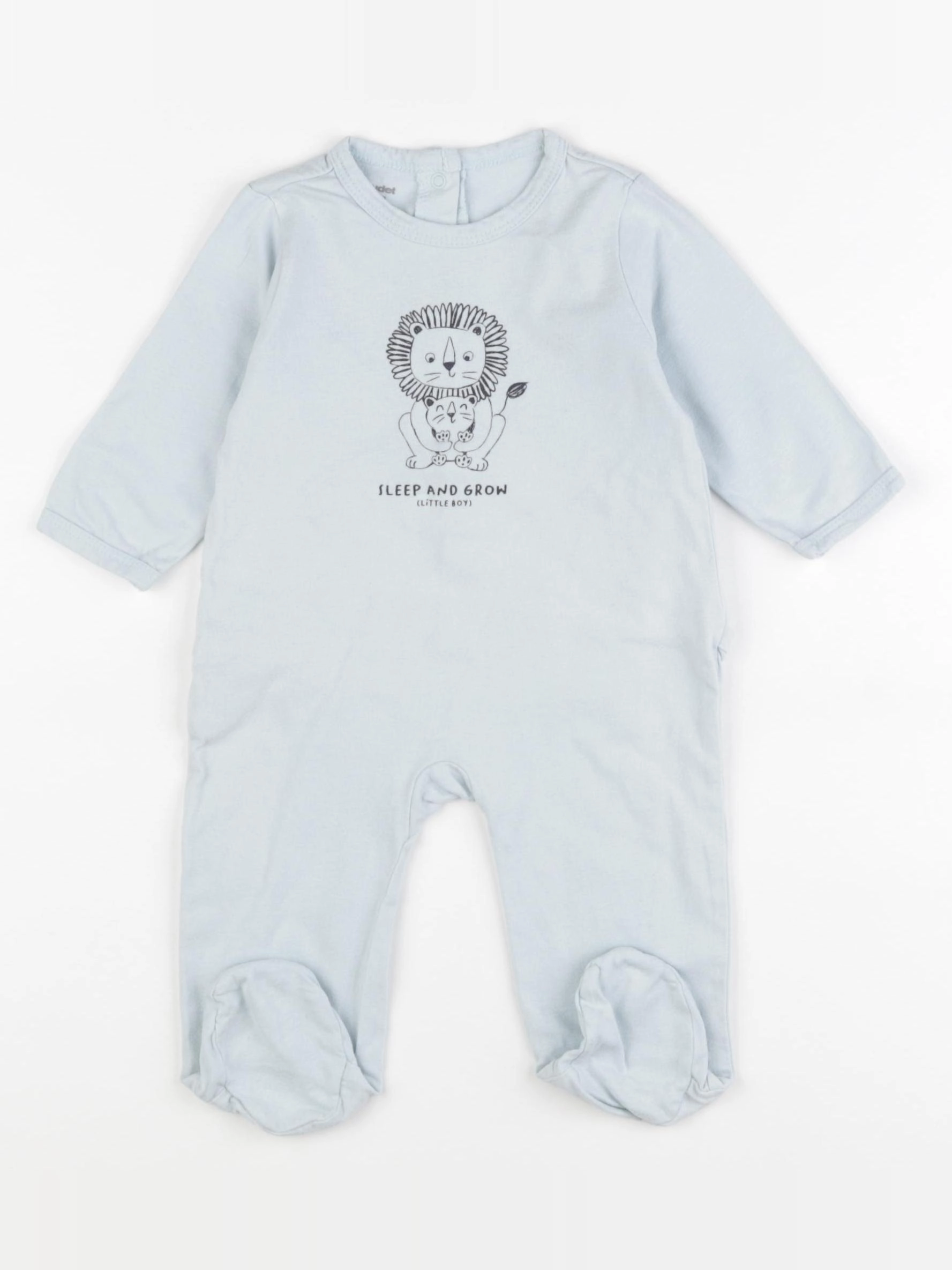Vertbaudet - pyjama coton bleu - 6 mois