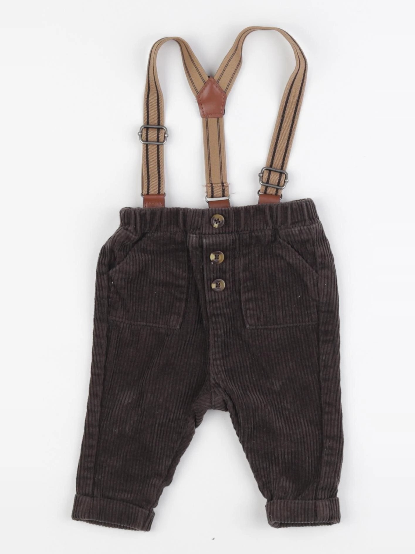 Vertbaudet - pantalon marron - 3 mois