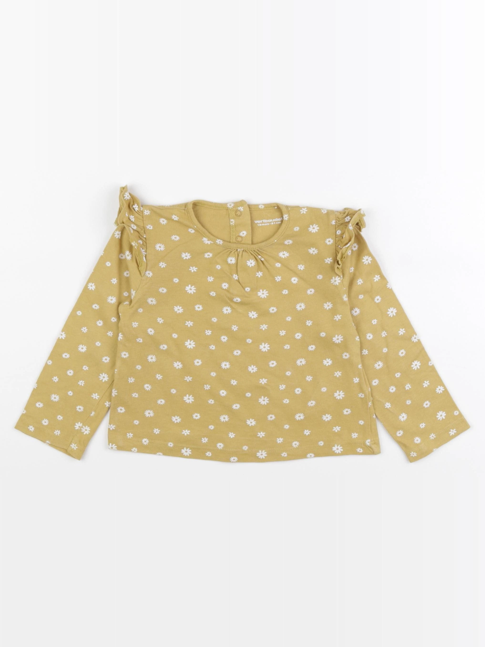 Vertbaudet - tee-shirt jaune - 18 mois