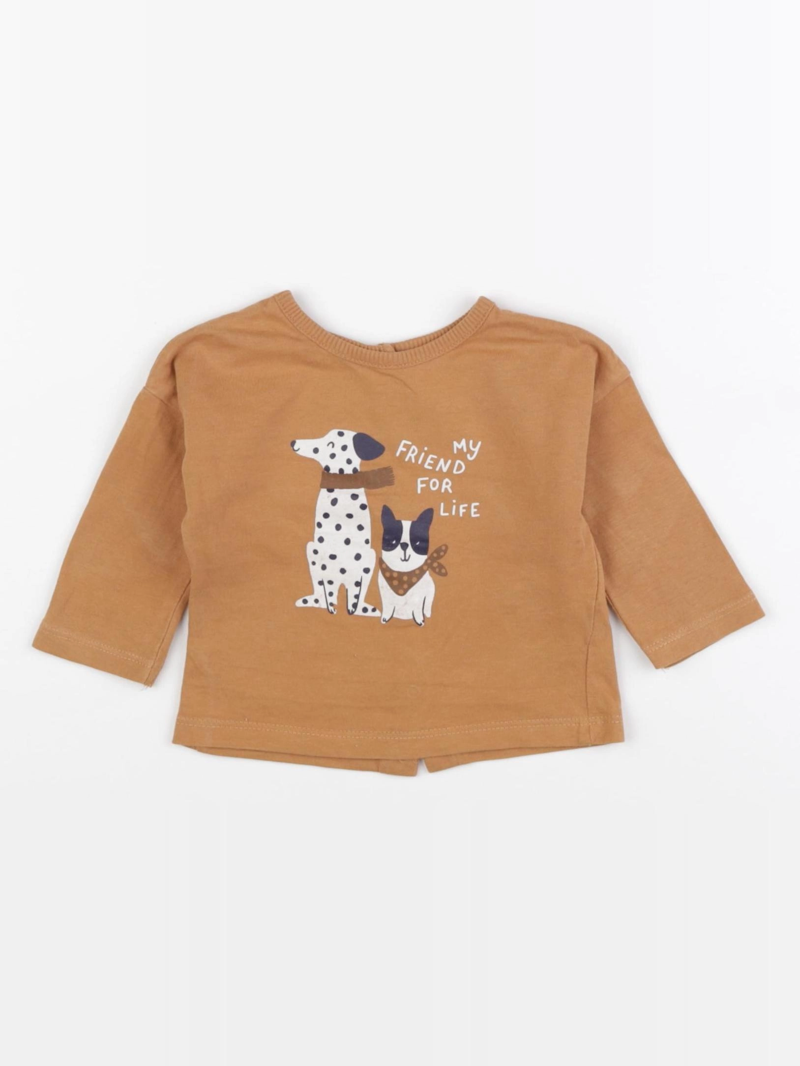 Vertbaudet - tee-shirt marron - 3 mois