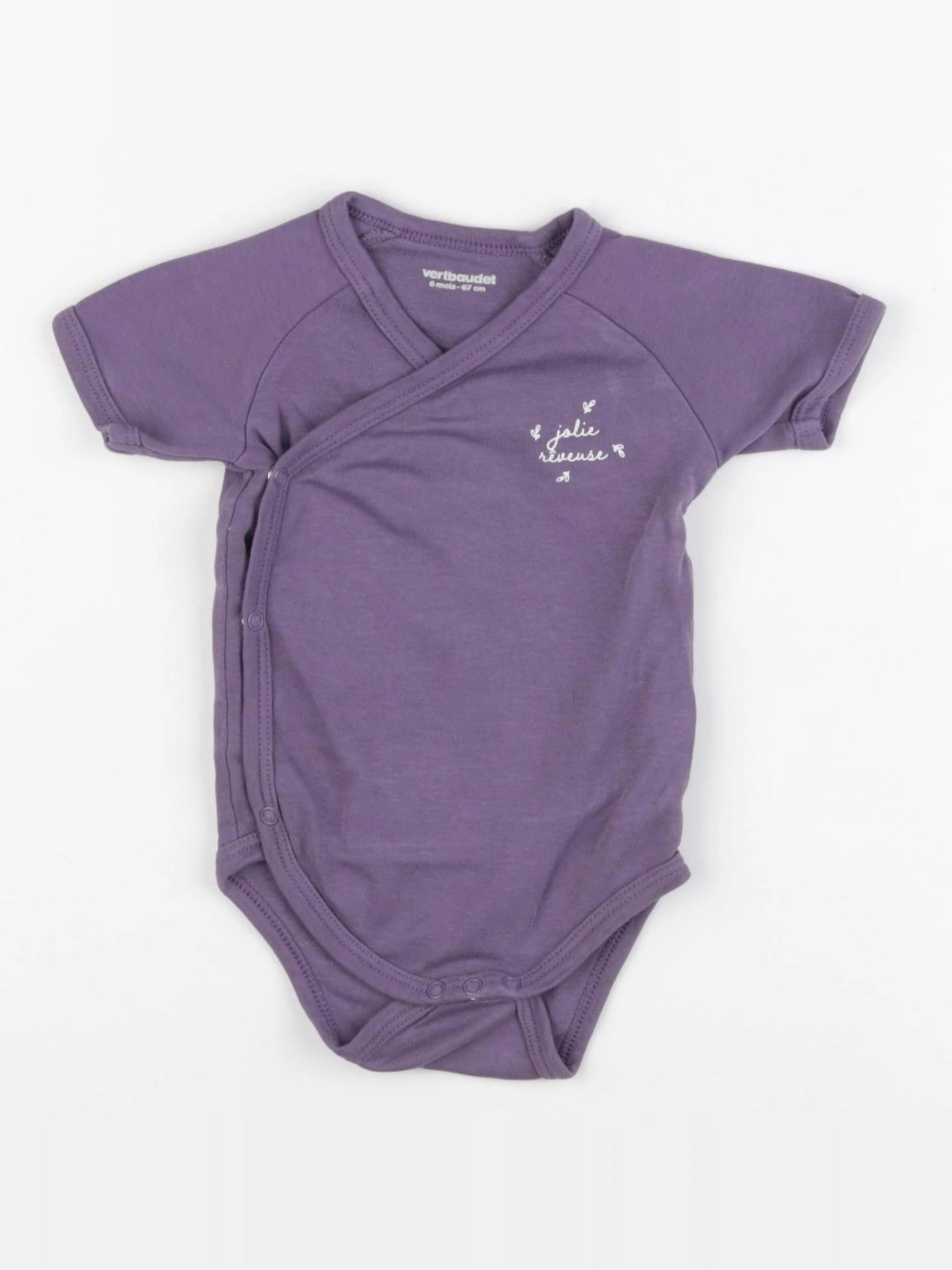 Vertbaudet - body violet - 6 mois