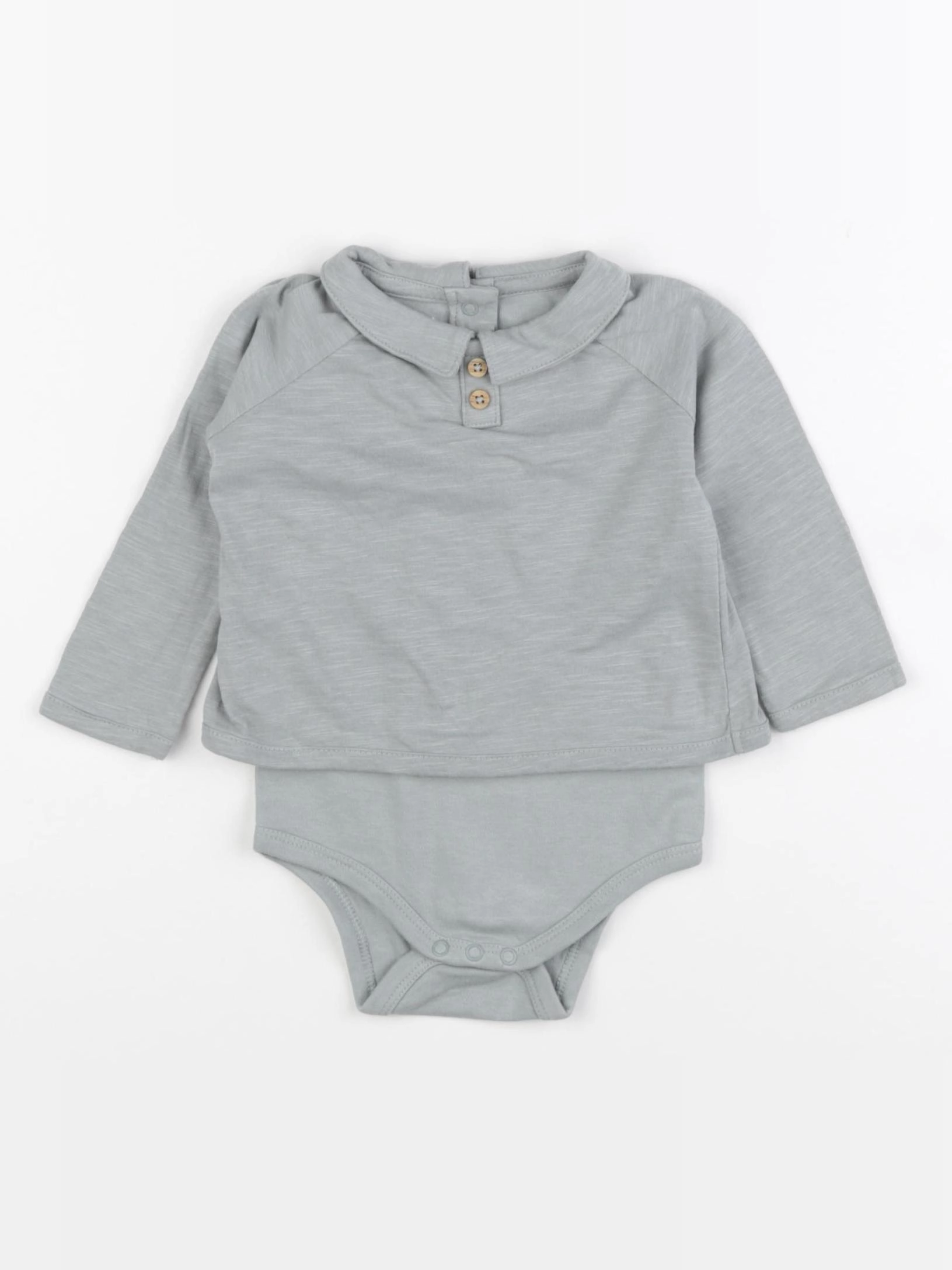 Vertbaudet - body tee-shirt vert - 6 mois